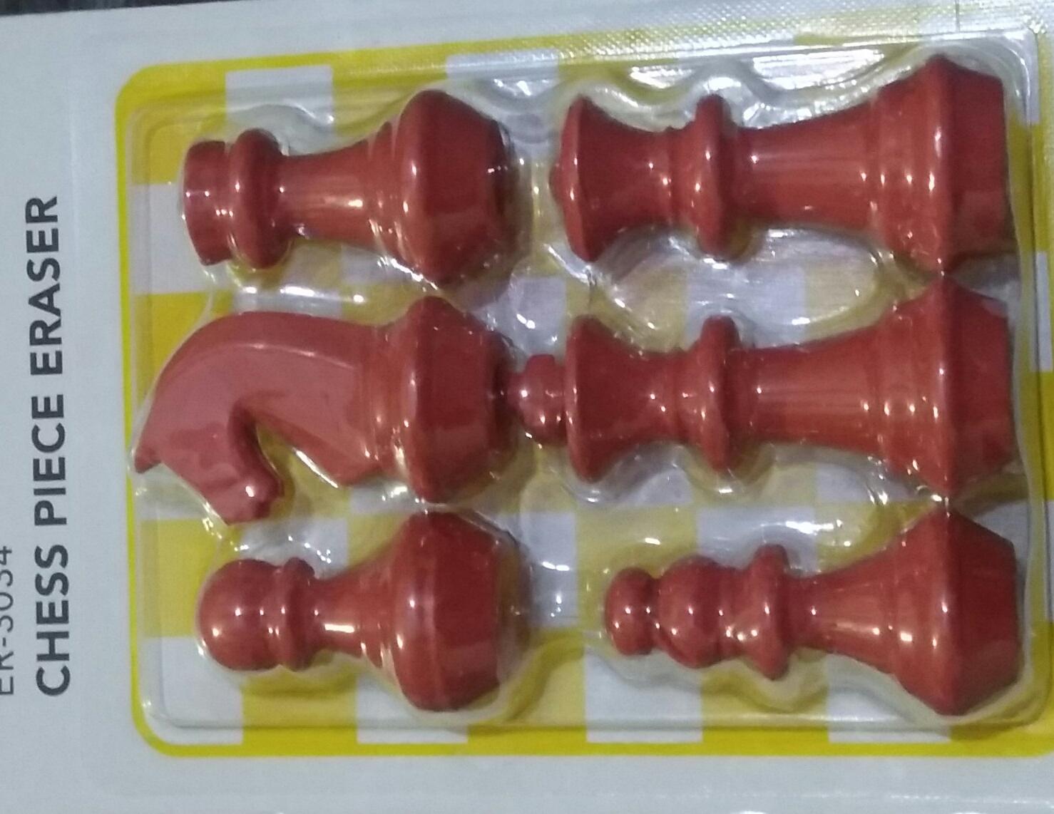 Beautiful chess piece eraser. Random visits to stationary shops may ...