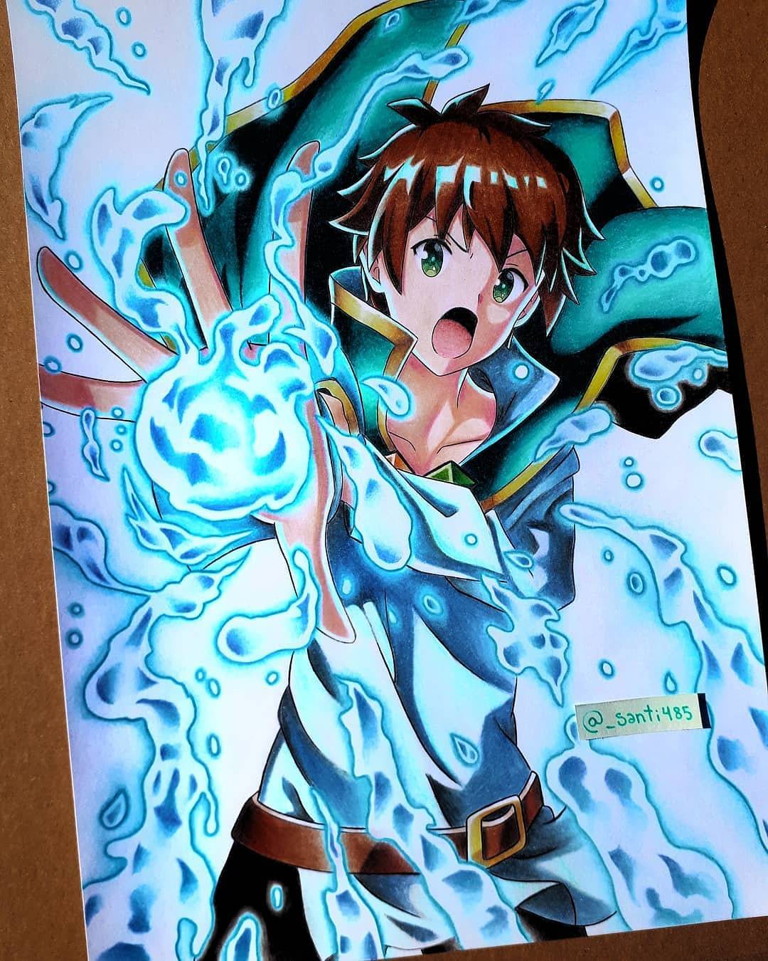 Beautiful drawing of Kazuma Sato from Konosuba by _santi485 on