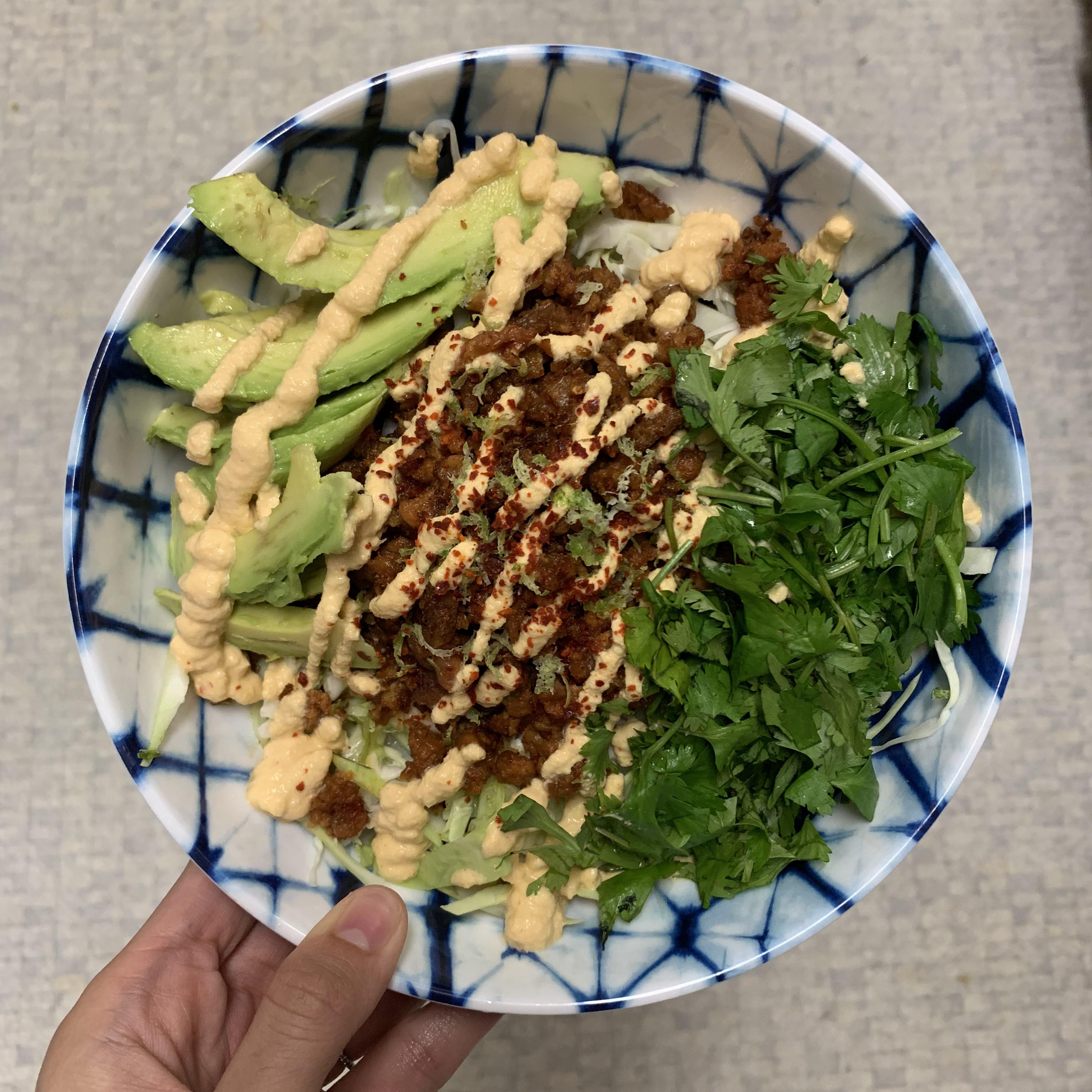 Beyond Meat Taco Salad with Creamy Buffalo Sauce Scrolller