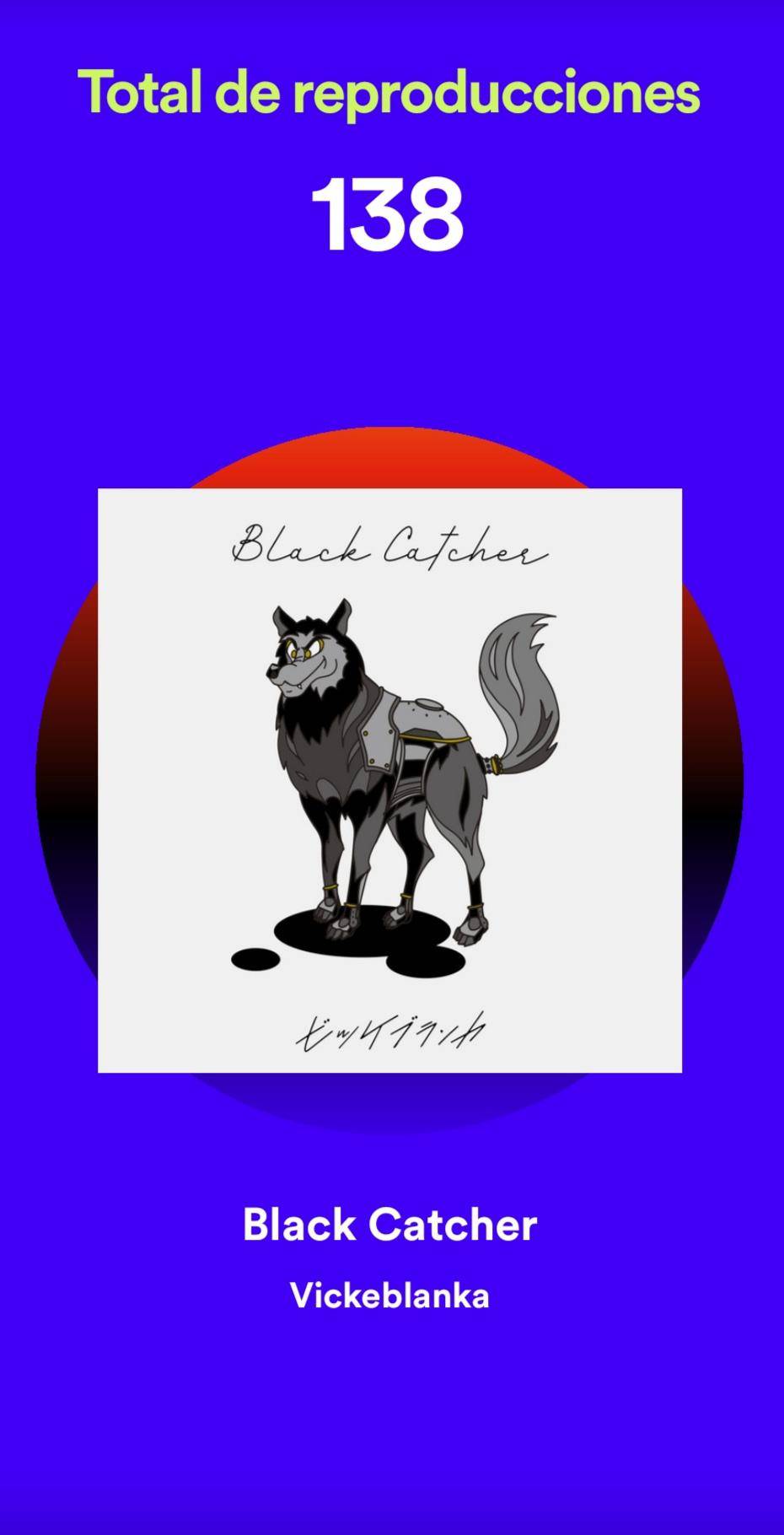 Black catcher was my most listened song this year i listened to it 138