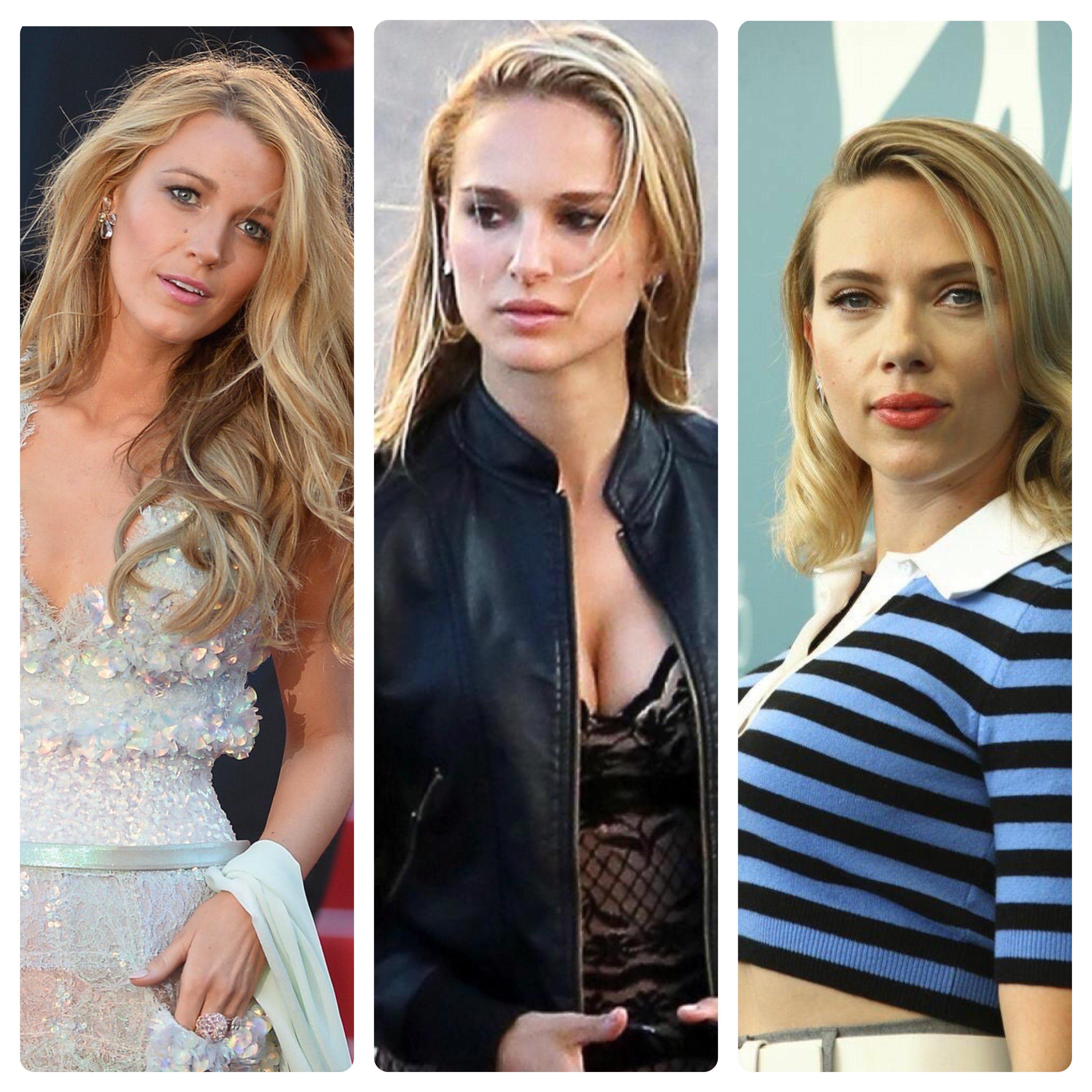 Blake Lively, Natalie Portman, Scarlett Johansson oral slave for a