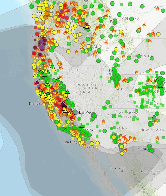 California Fire and Smoke Map | Scrolller