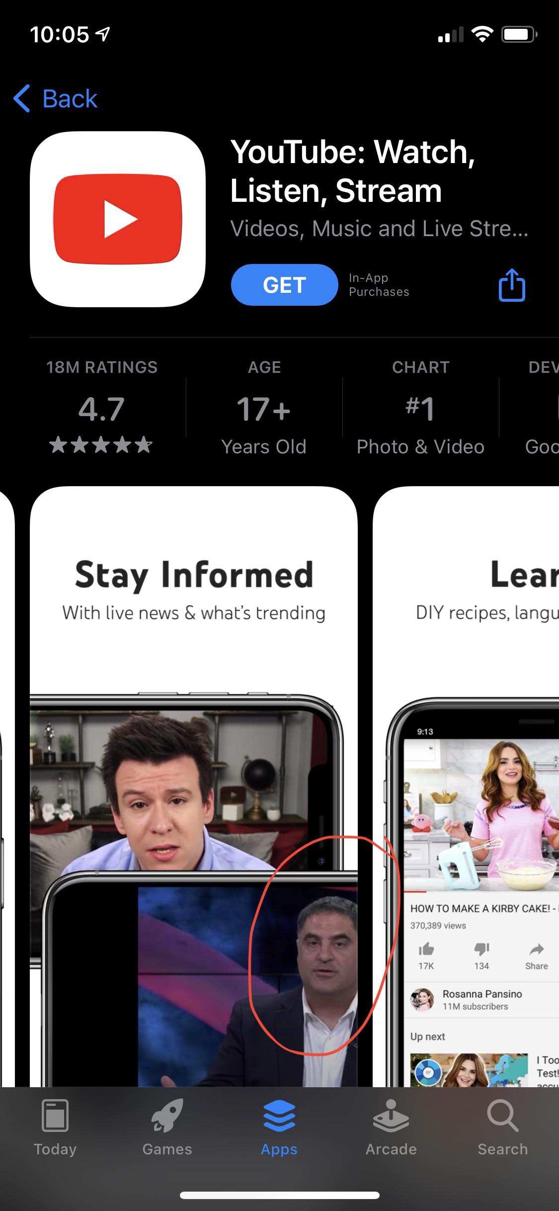Cenk on the YouTube App Store preview hasWeird | Scrolller