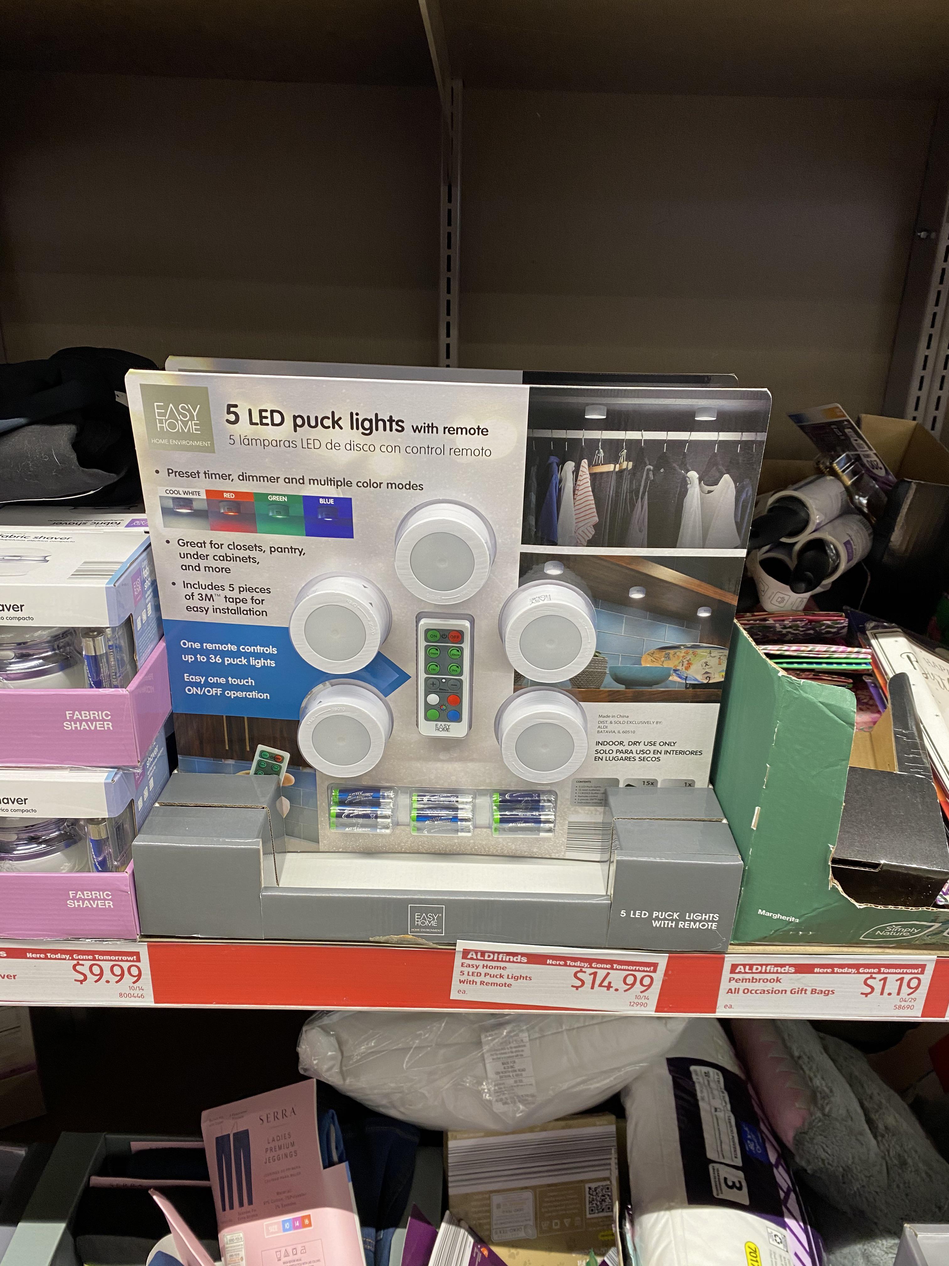 Cheap battery powered lights at Aldi Scrolller