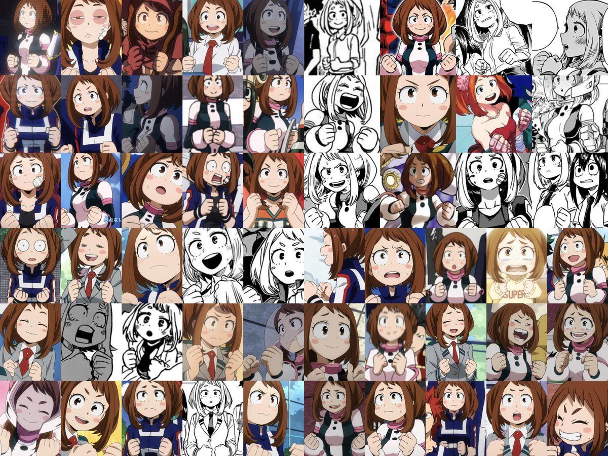 Collage of Ochako clenching her fists | Scrolller