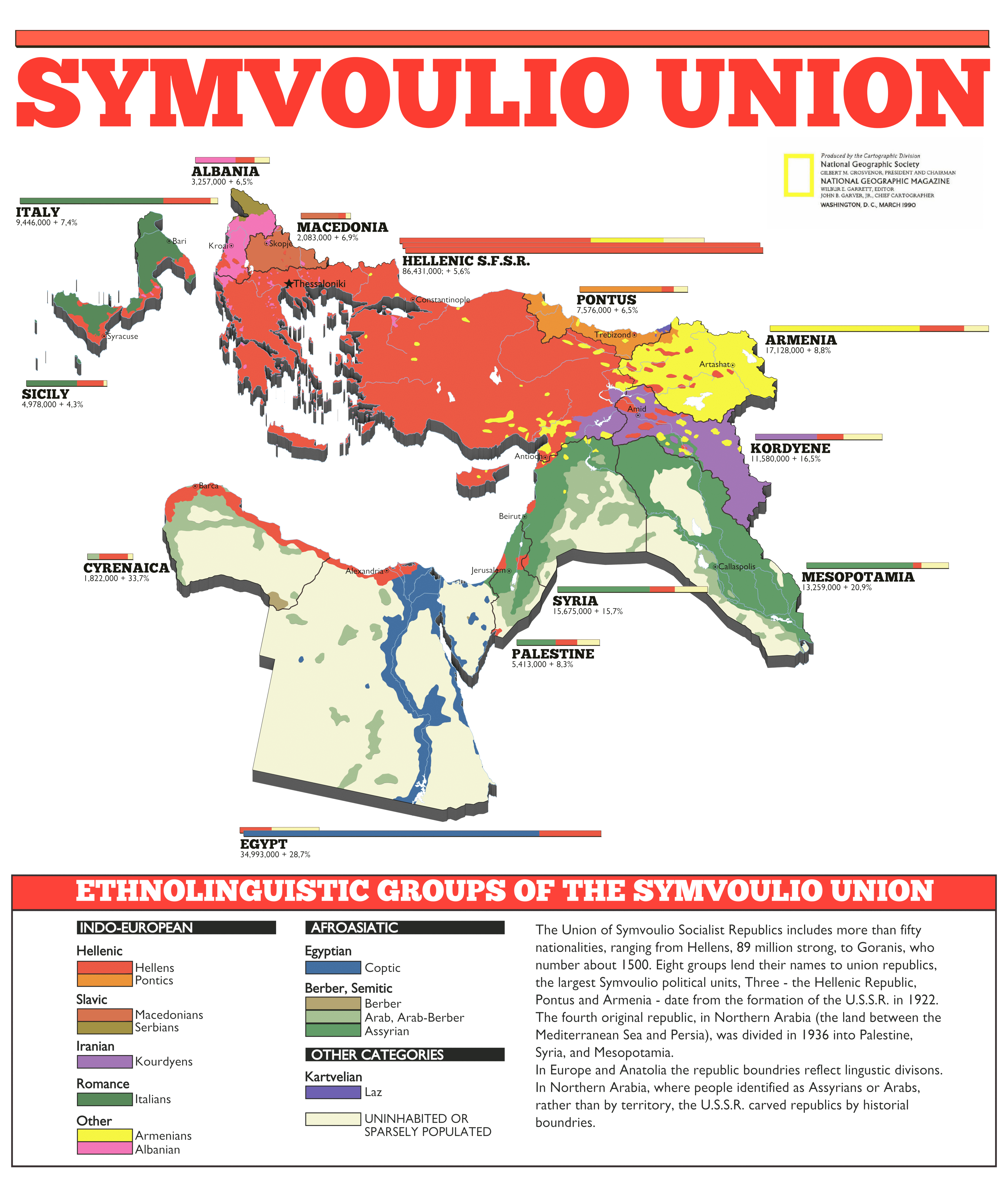 Communist Byzantine Empire ethnic map | Scrolller