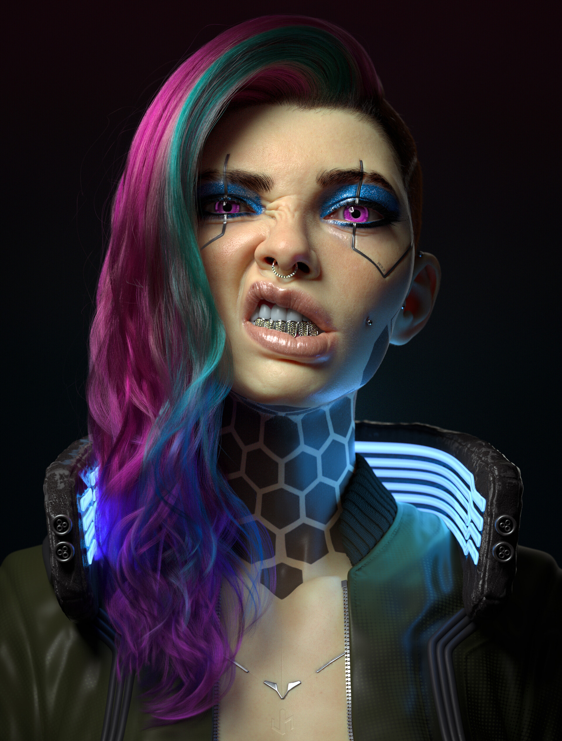 Cyberpunk girl by J Hill | Scrolller