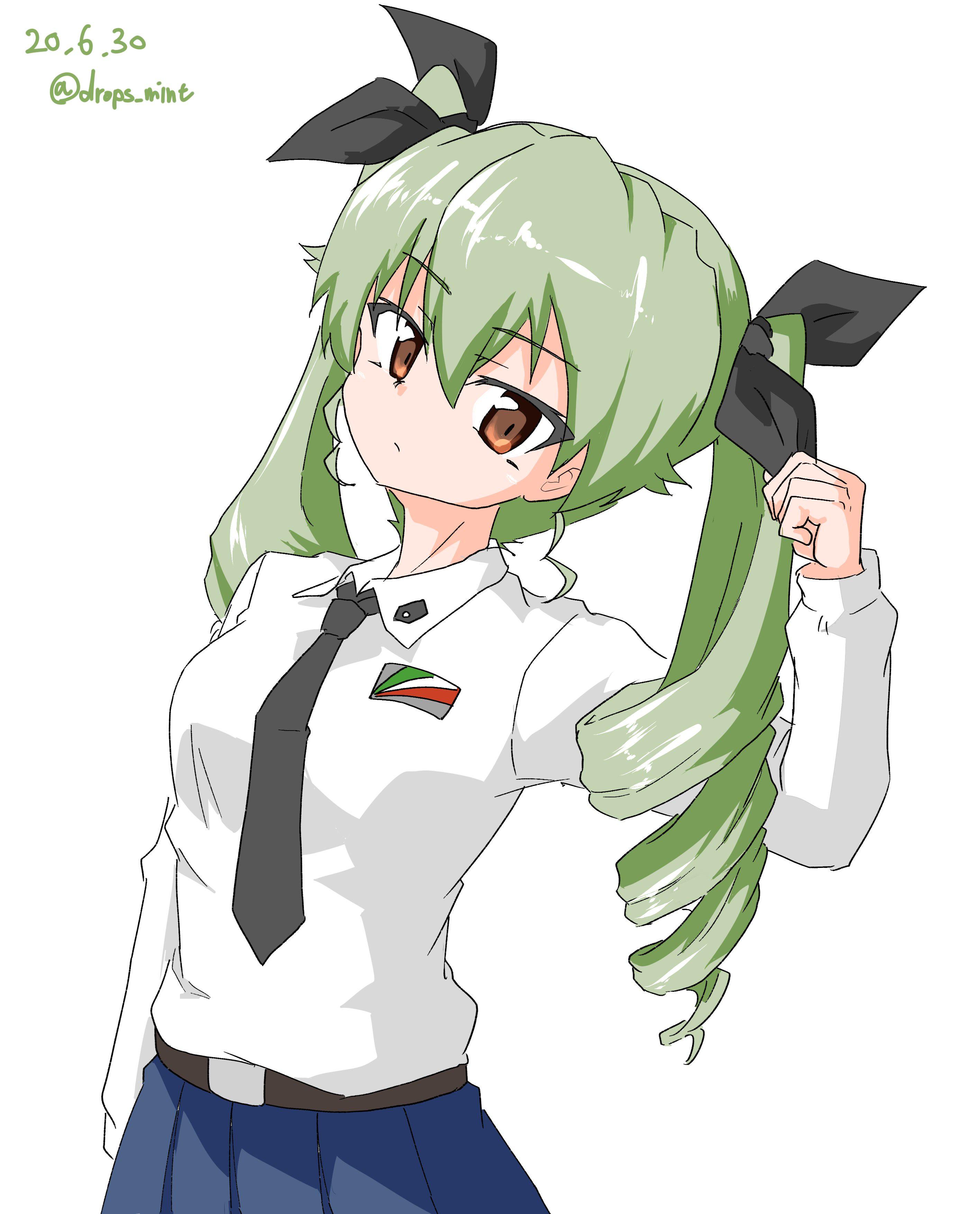 Daily Serving of Anchovy 329: Anchovy getting ready to untie her hair ...