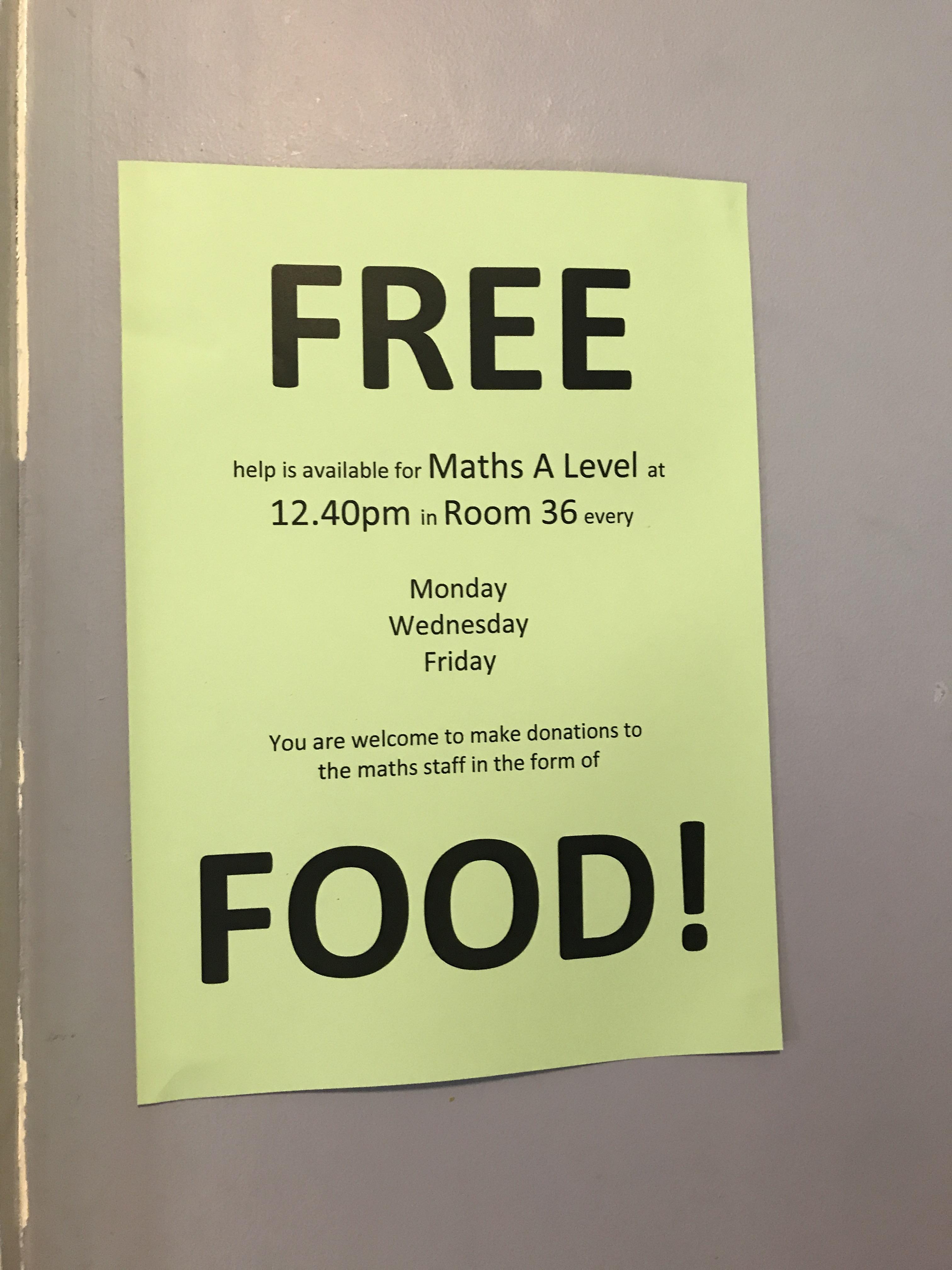 Deceptive sign to convince people to do maths at my school | Scrolller