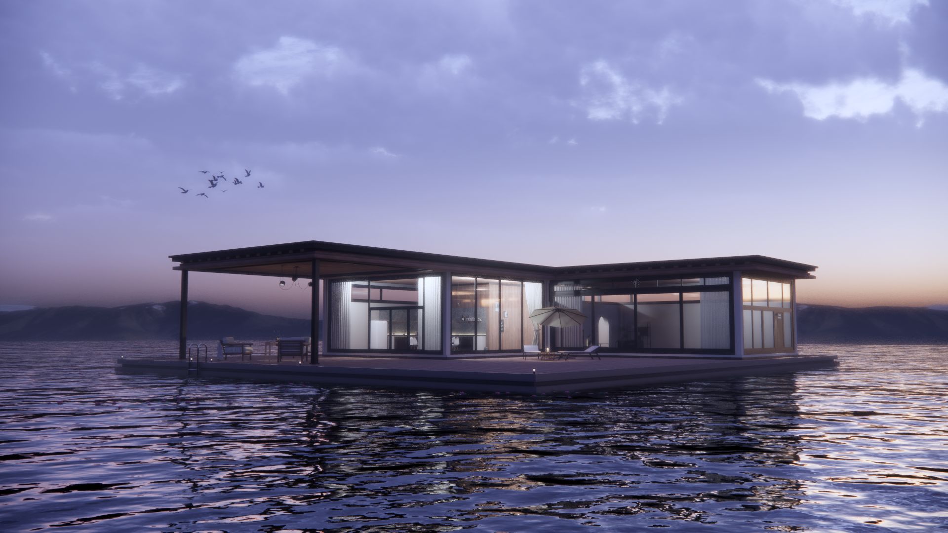 Designed a ridiculous floating house (Enscape 2.8) | Scrolller