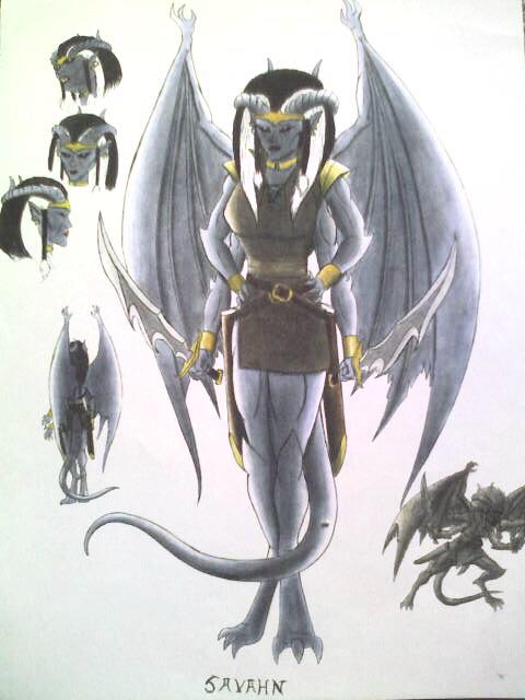 Detroit Clan Gargoyle OC Savahn drawn by me. | Scrolller