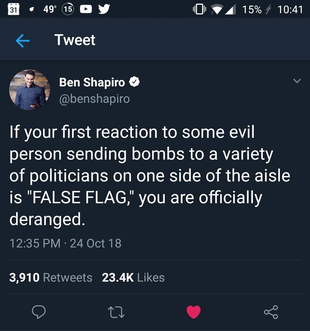 did Ben Shapiro actually just make a decent point holy shit Scrolller