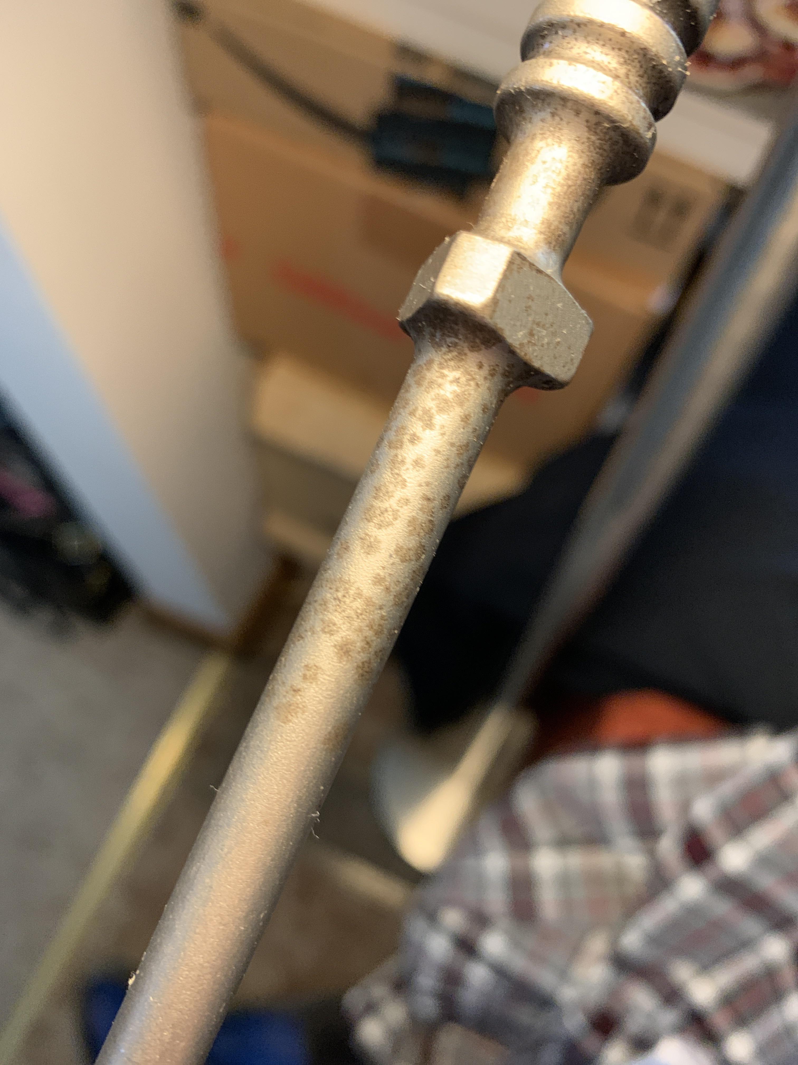 Discoloration on gas piston after 2 months? Scrolller