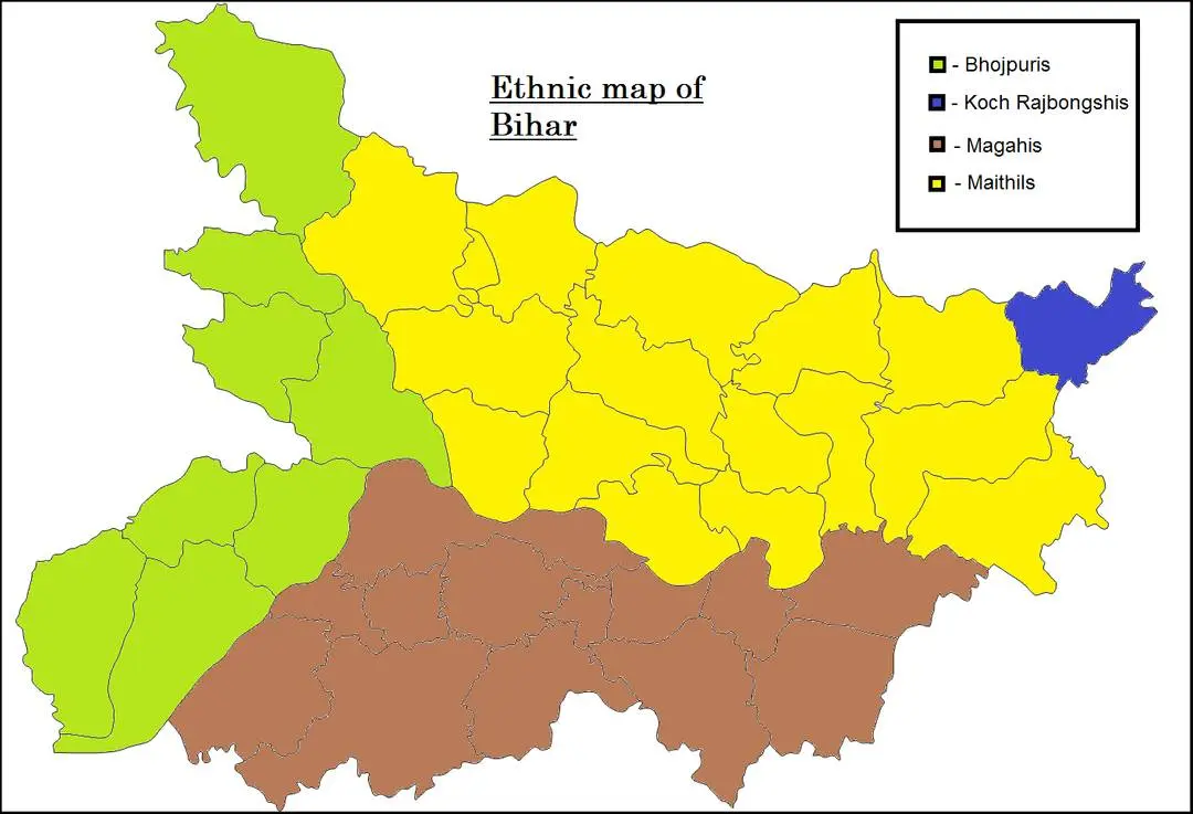 Ethnic map of Bihar | Scrolller