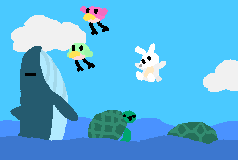 Rhythm Rabbit drawing a rhythm heaven minigame every day day 15: bunny hop | Scrolller