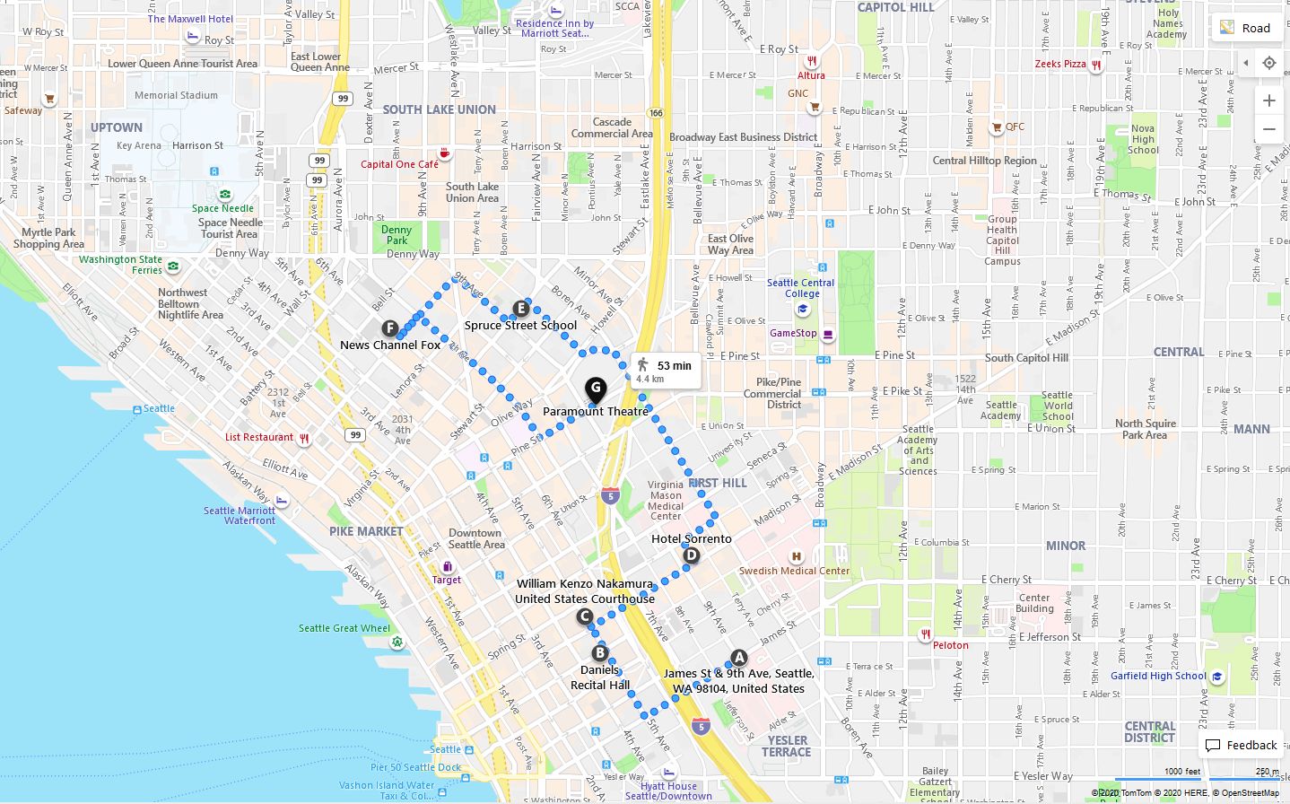 Ellie's route Seattle Day 1 Scrolller