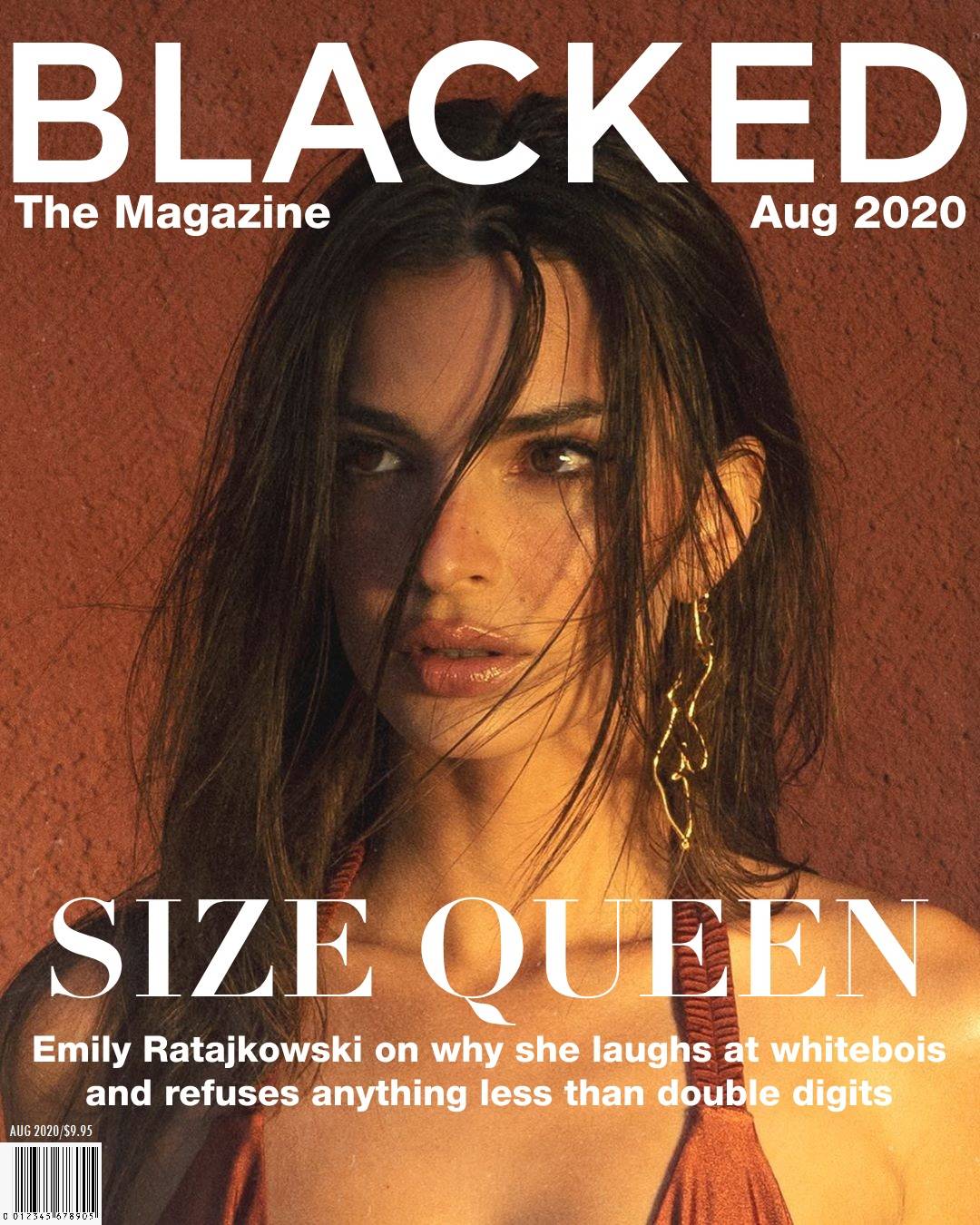 Emily Ratajkowski on the cover of Blacked Magazine (August 2020