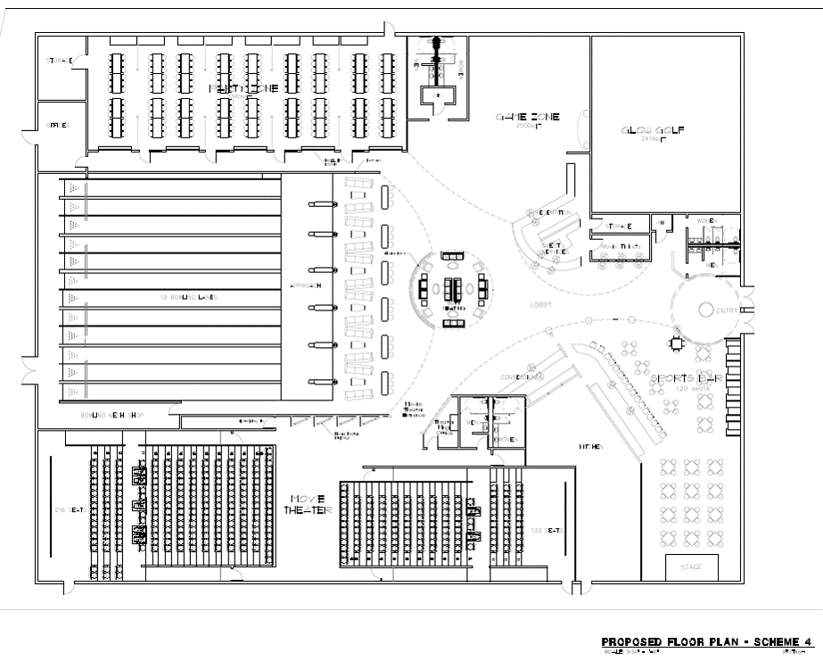 Entertainment Club floor plan drafting (CAD drafting) | Scrolller