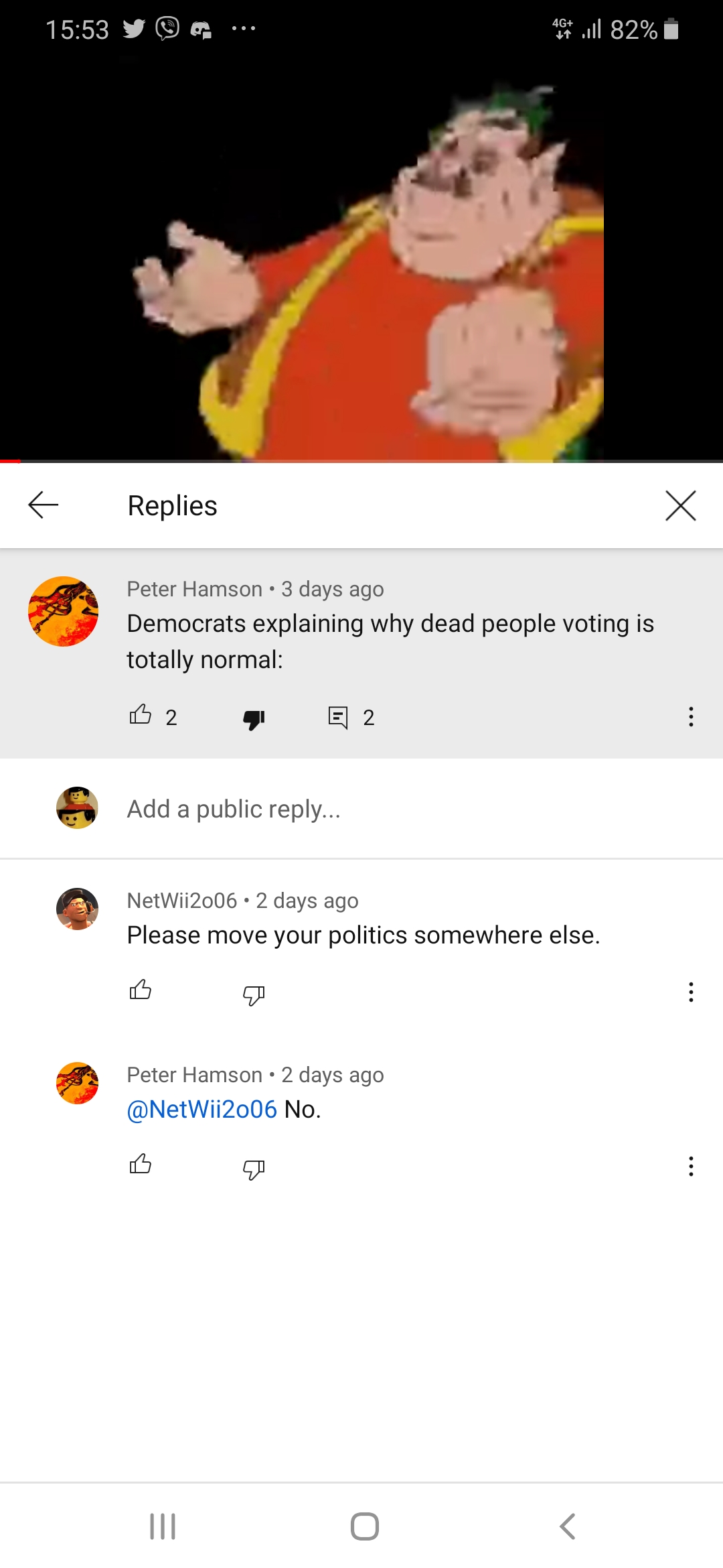 Expressing your political opinion on a meme video Scrolller