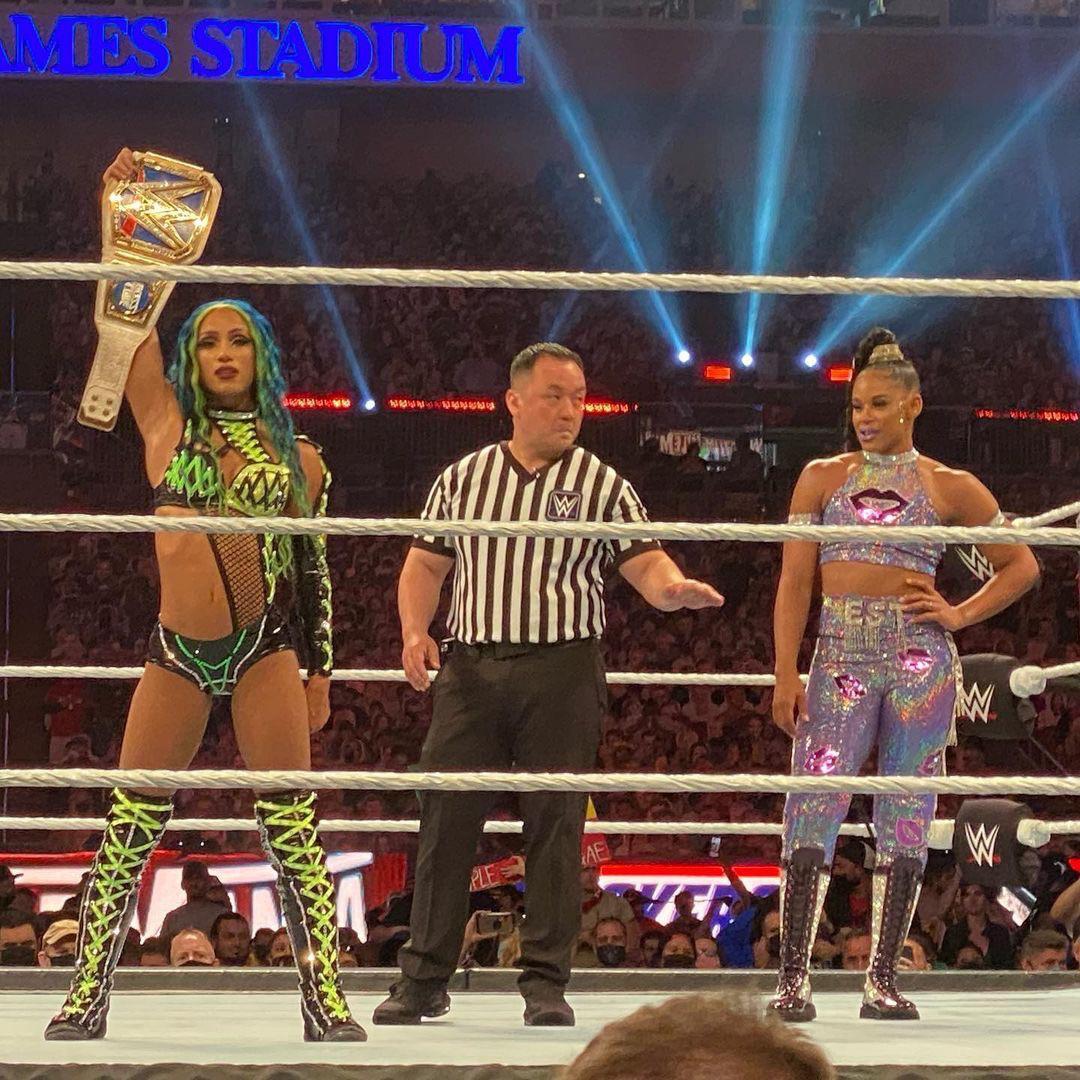 Fan photo of Sasha Banks at WrestleMania 37 | Scrolller