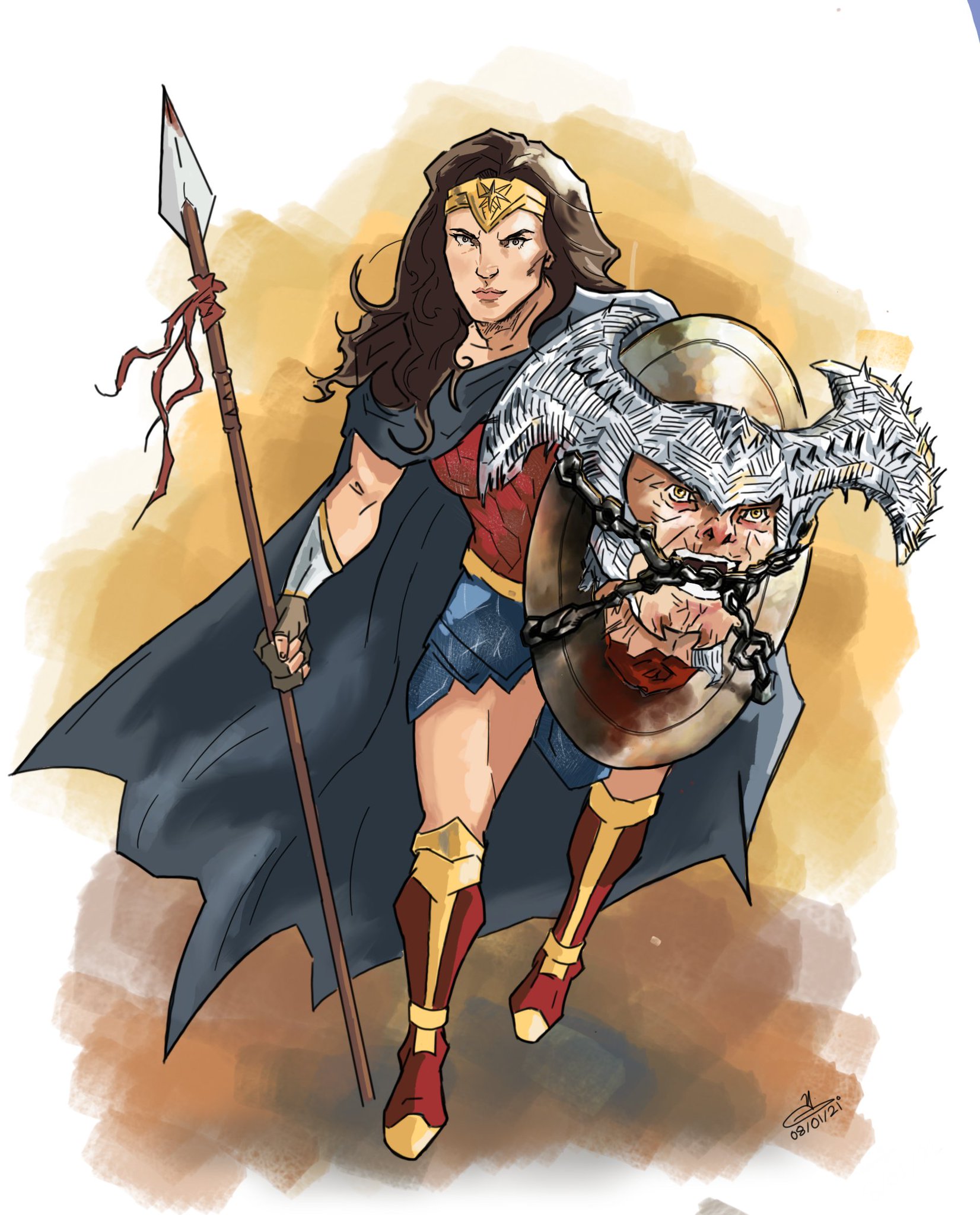 Fanart I Finished Coloring My Wonder Woman Sketch 5wr77ujb04 