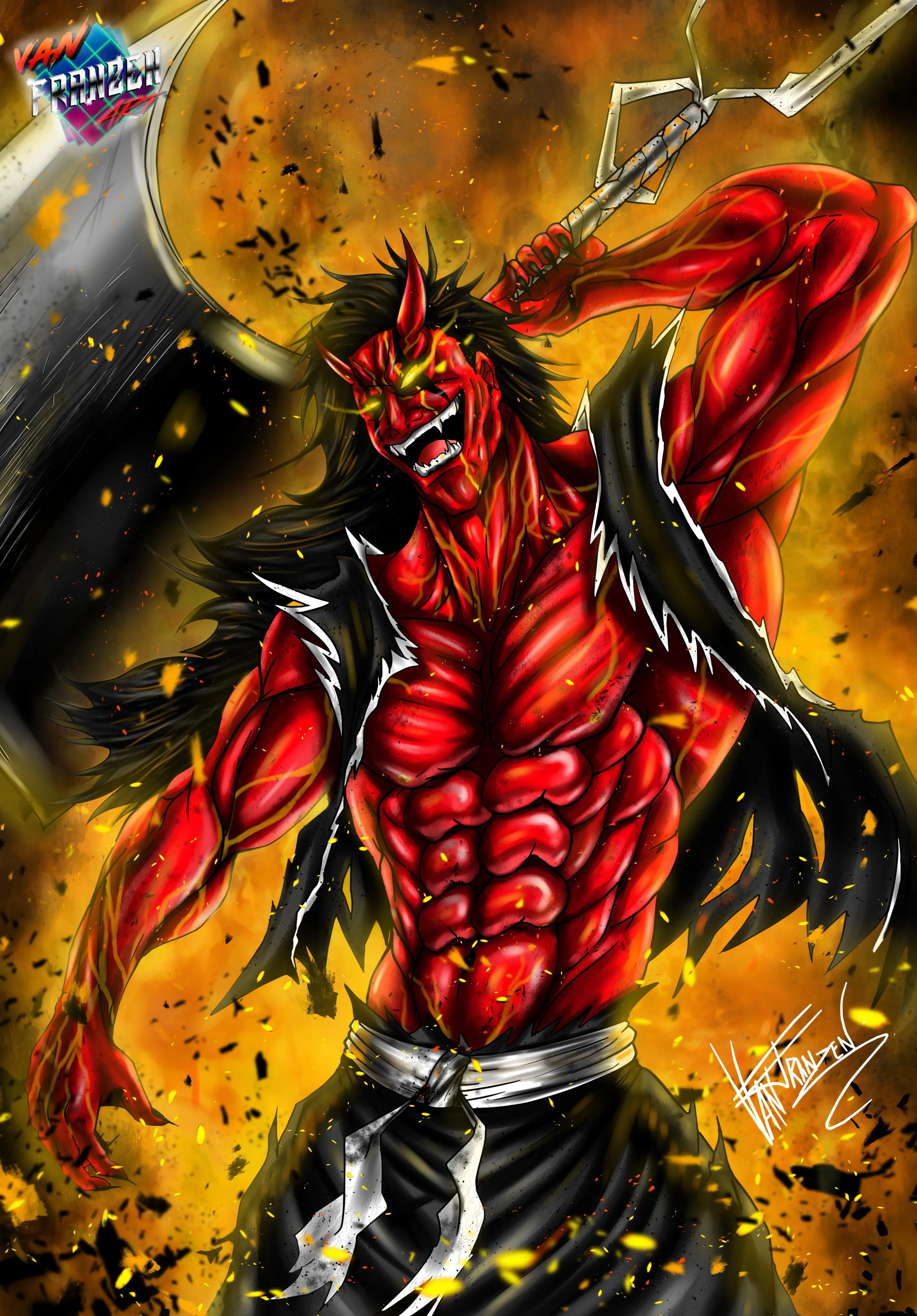 (FANART) my first post here, Kenpachi Zaraki Bankai from bleach | Scrolller