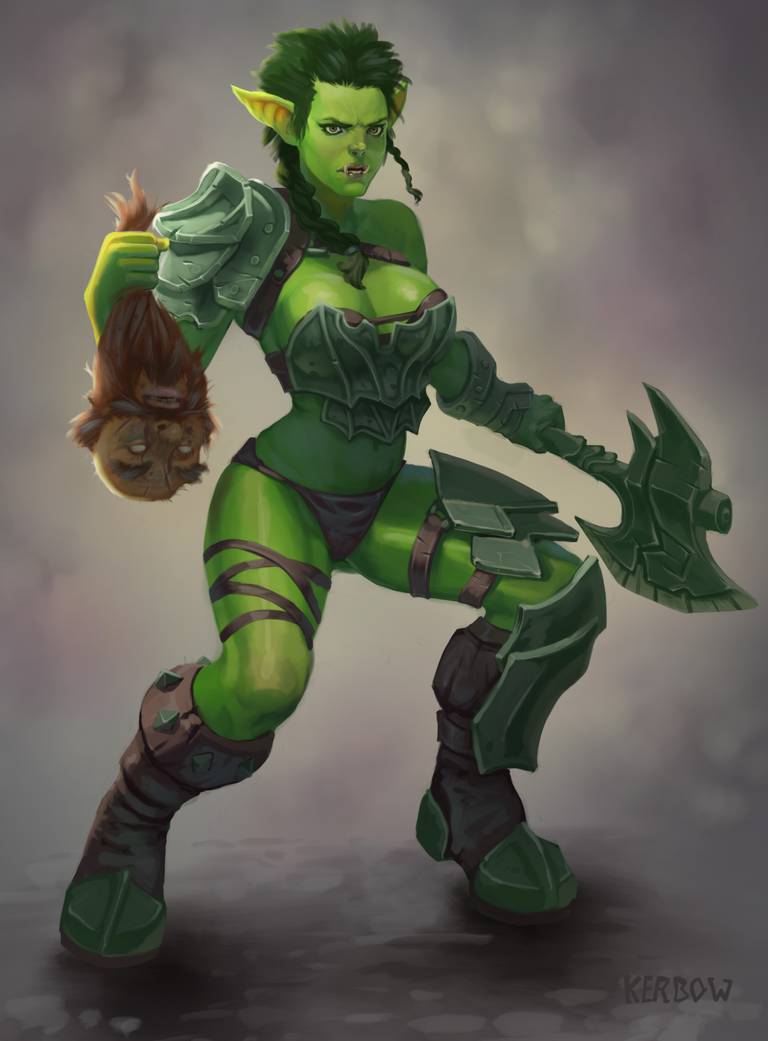 Female Orc Warrior By Jordan Kerbow Scrolller