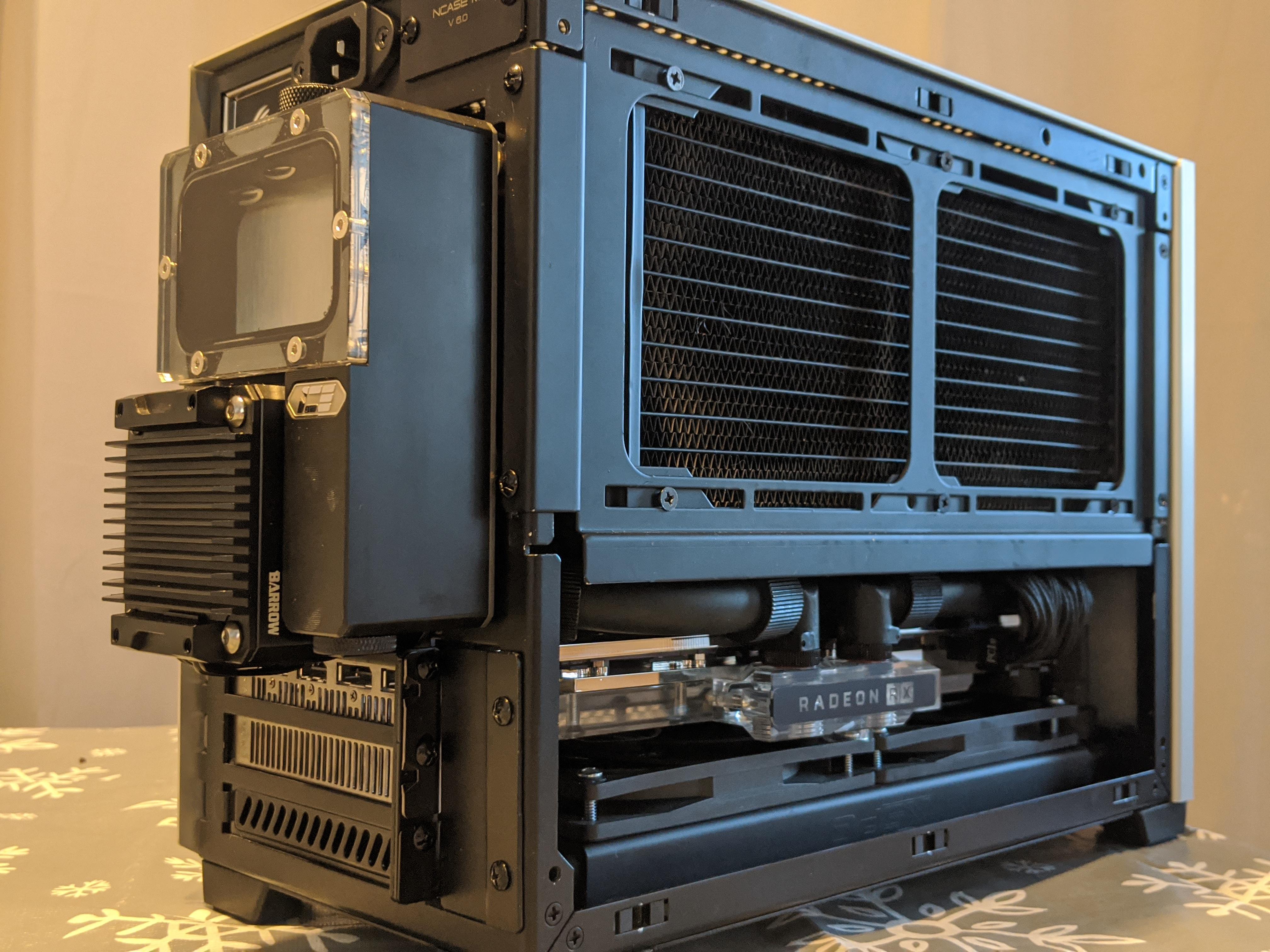 Finally done my dual 240mm rad loop in the Ncase M1! | Scrolller