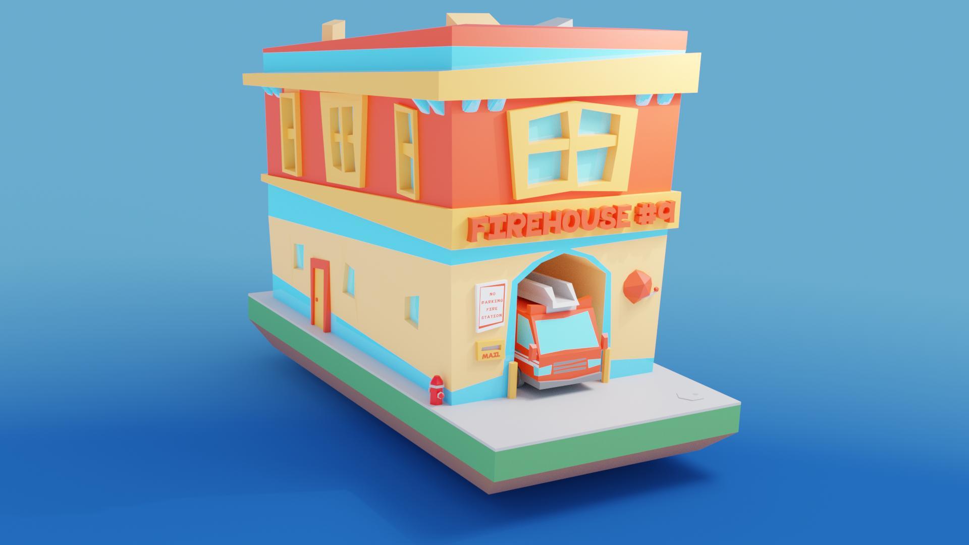 firehouse-9-made-in-blender-2-8-scrolller