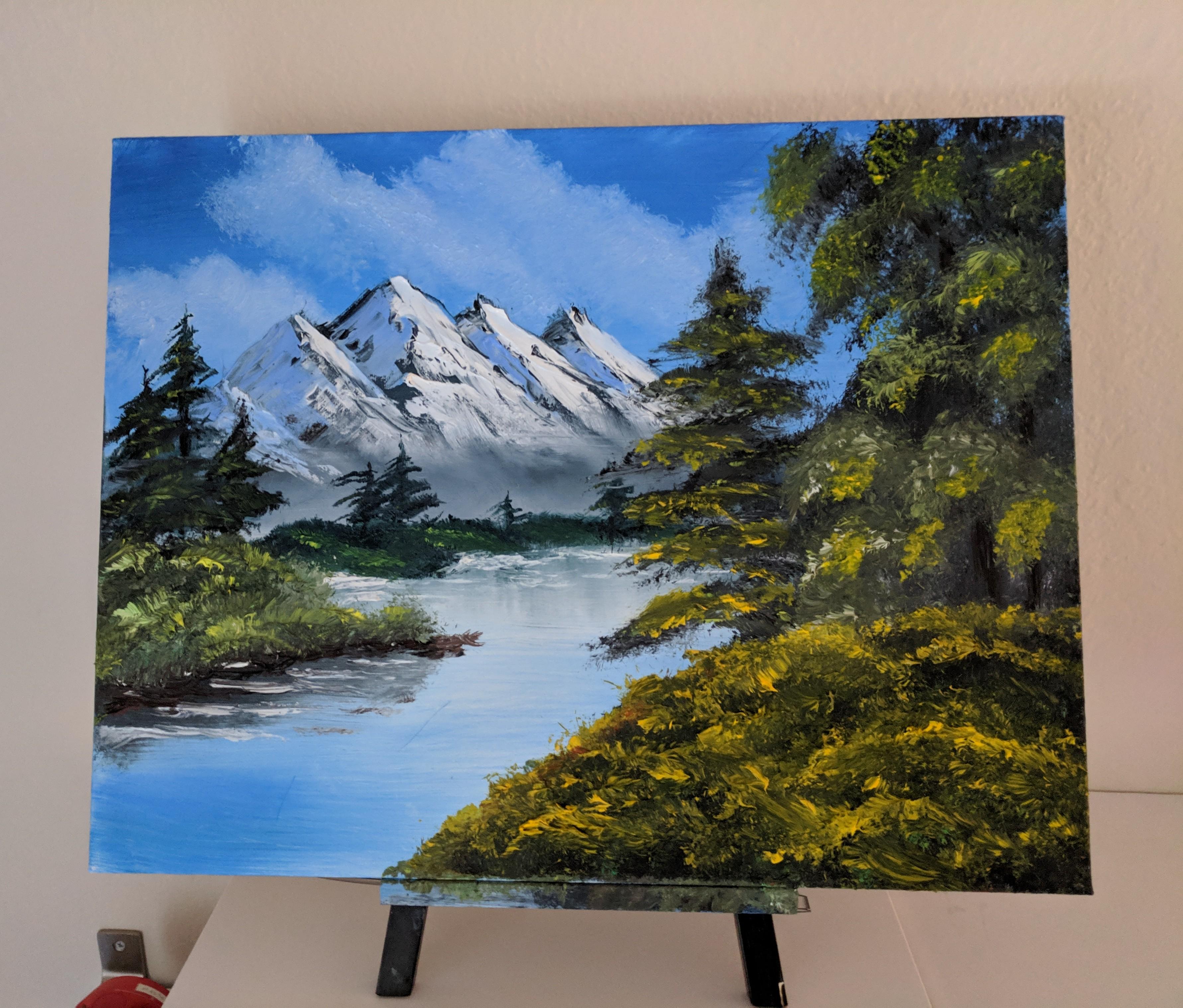 First Attempt Following Bob Ross Tutorial Video Scrolller First Attempt Following Bob Ross Tutorial Video Scrolller
