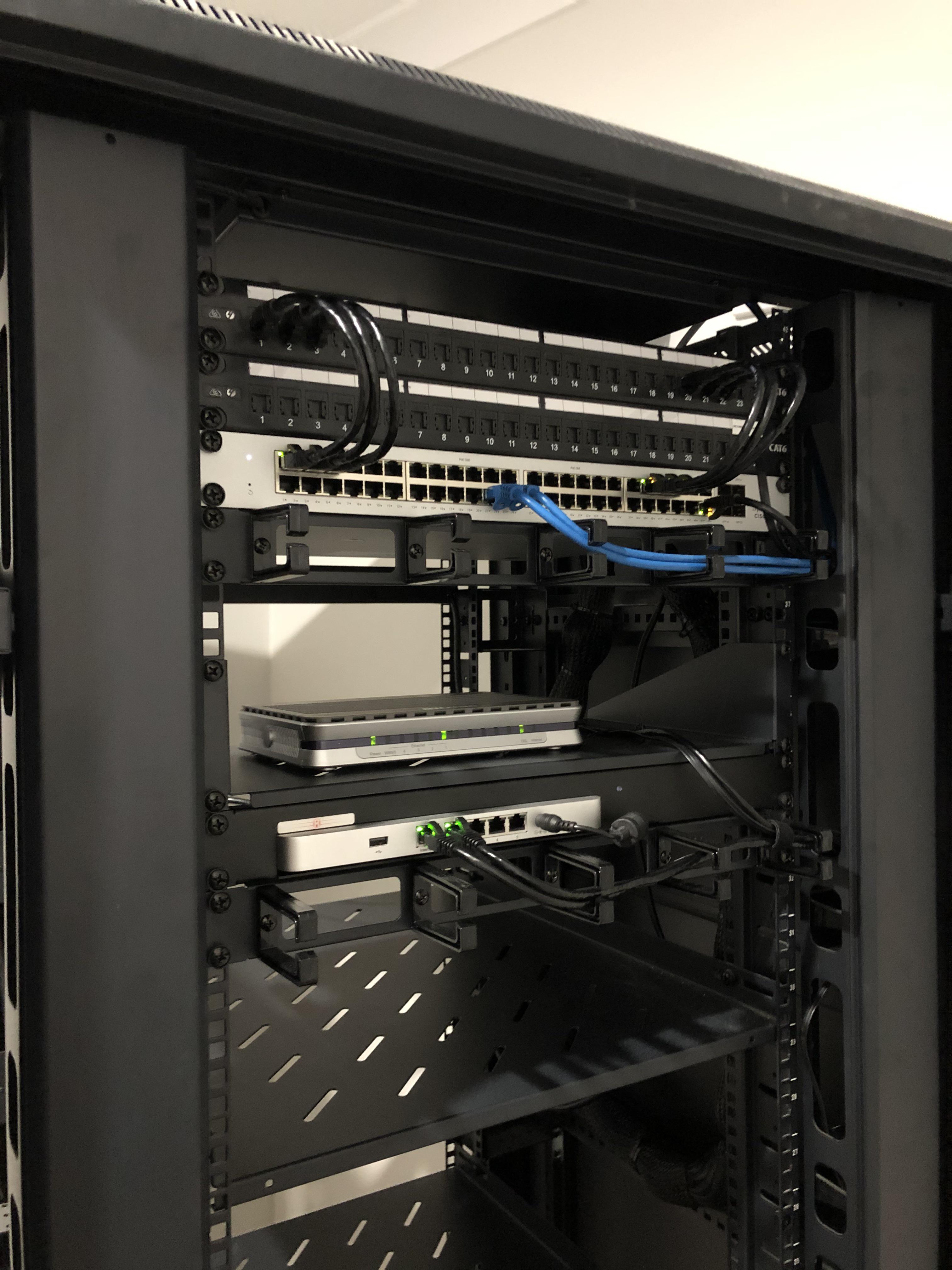 First time putting together a rack. 42RU might have been overkill for ...