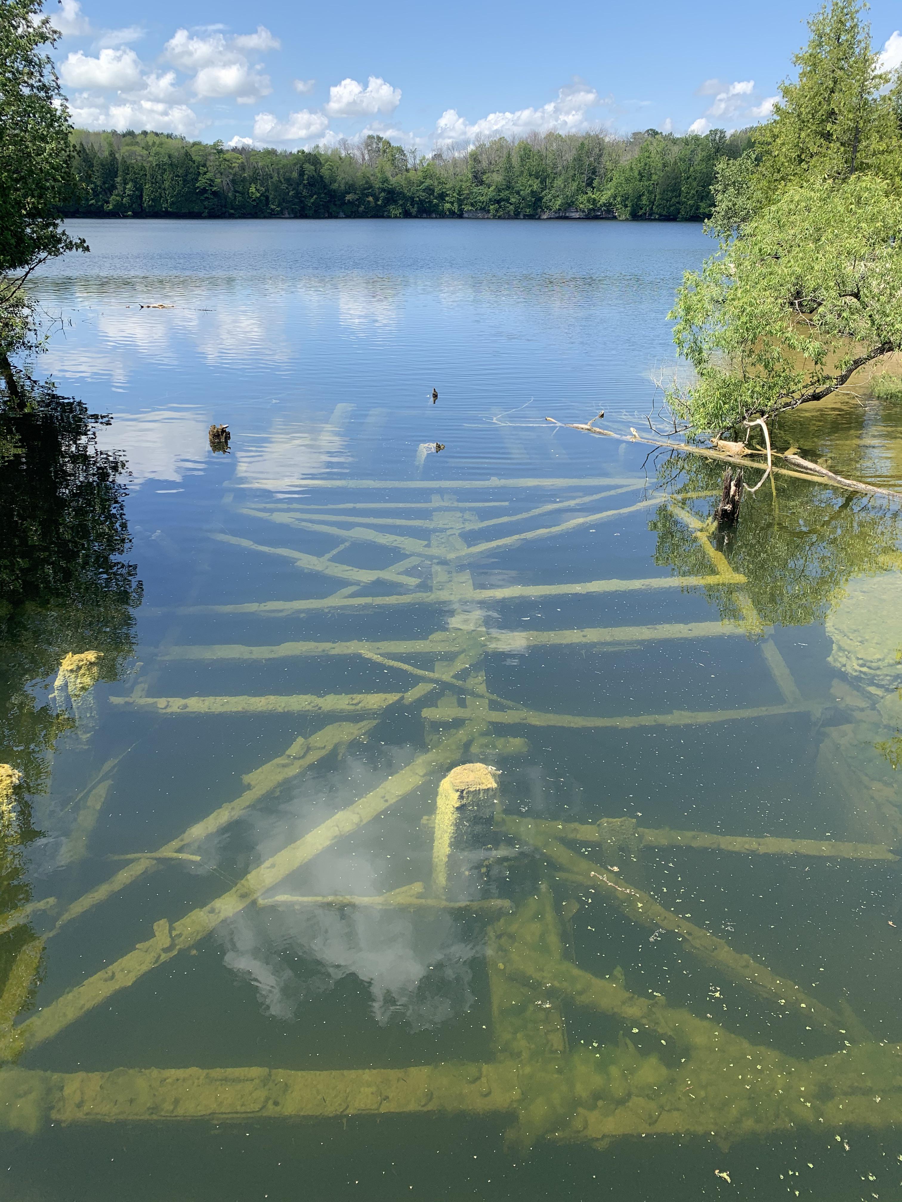 Flooded Lannon stone quarry, Harrington Beach State Park, Wisconsin
