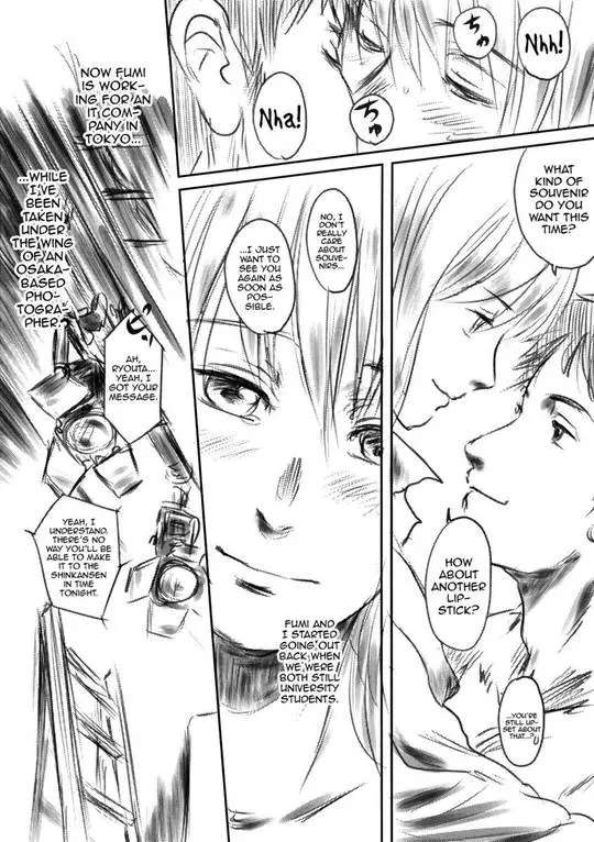 Netorare manga Fork in the Road featuring Fumi and Dyouta in explicit sexual poses
