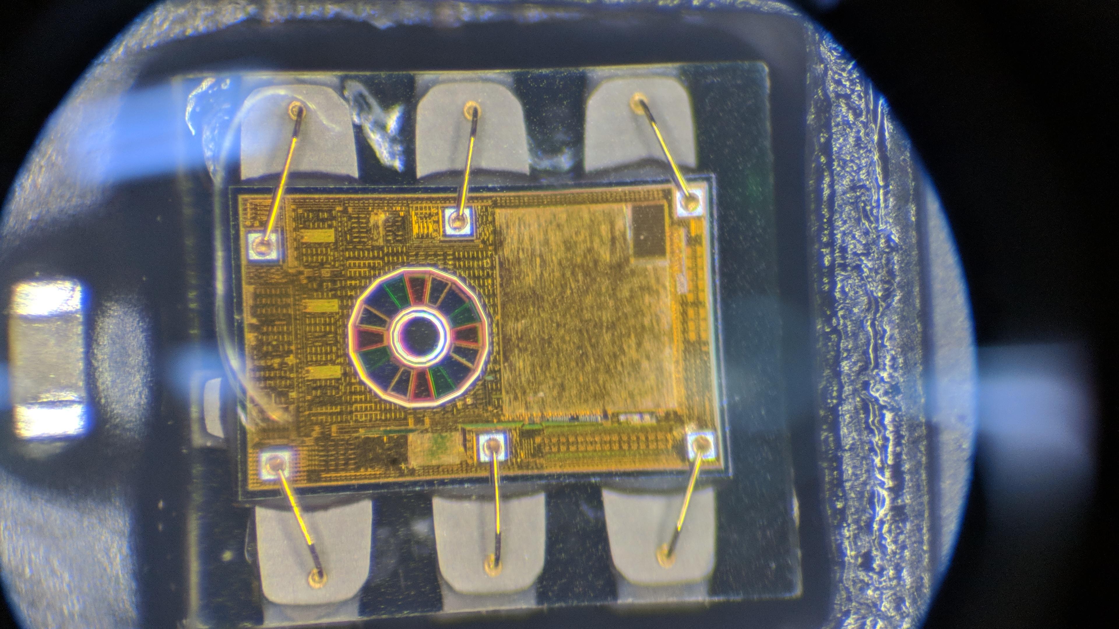 Front light sensor chip from iPad Pro showing RGBY colour sensor ...