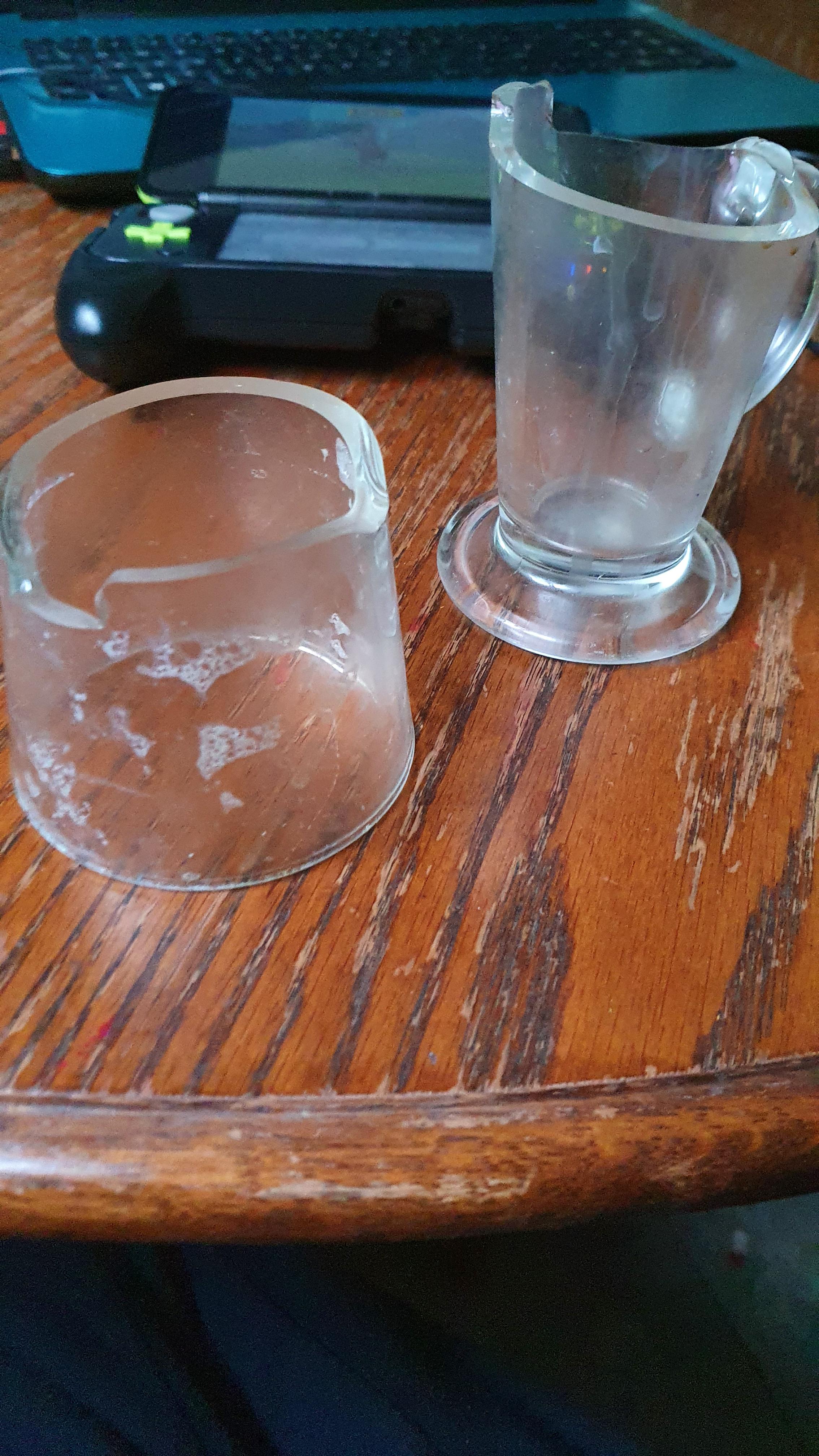 Glass randomly broke in half while drinking any idea what happened Scrolller