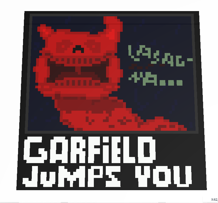 got bored, make gorefield pixel art | Scrolller