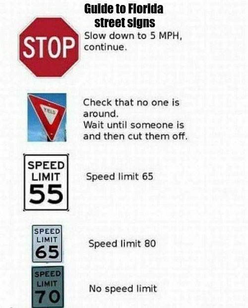 Guide to understanding signs in Florida | Scrolller