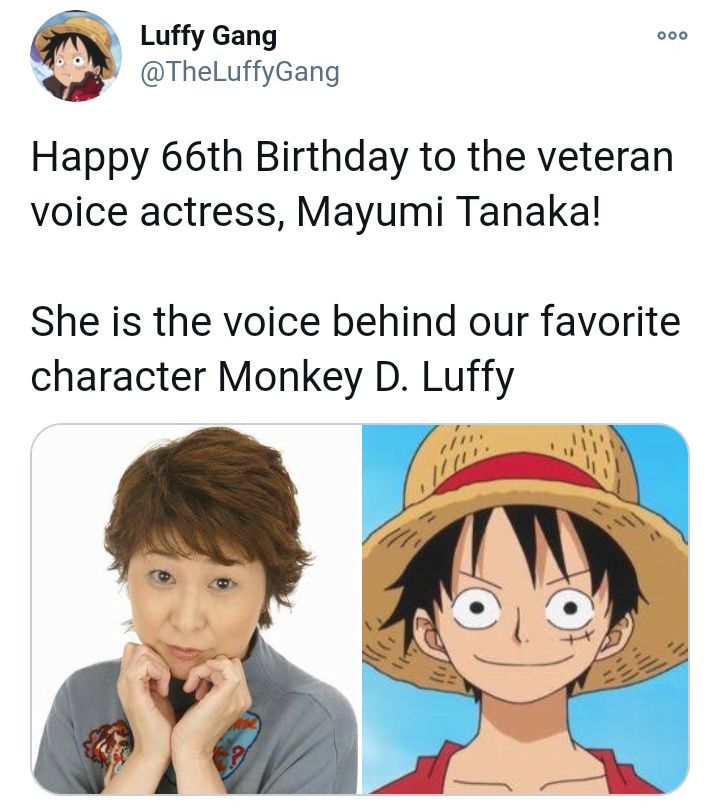 Happy Birthday Mayumi Tanaka 😋 | Scrolller