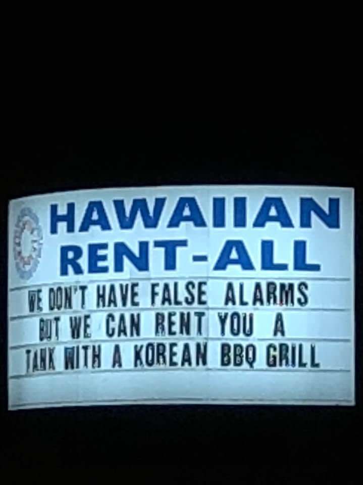 Honolulu Rent All Sign Hawaiian Rent-All throwing some shade. | Scrolller