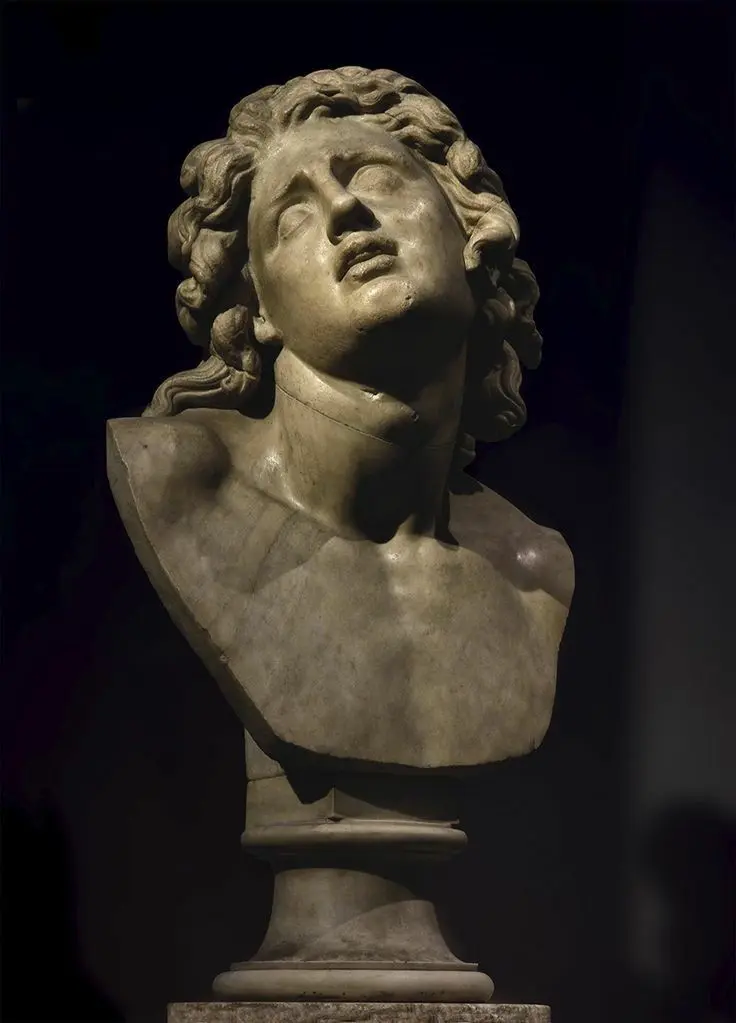 Head known as the “Dying Alexander”. Head — Parian marble, bust (modern ...