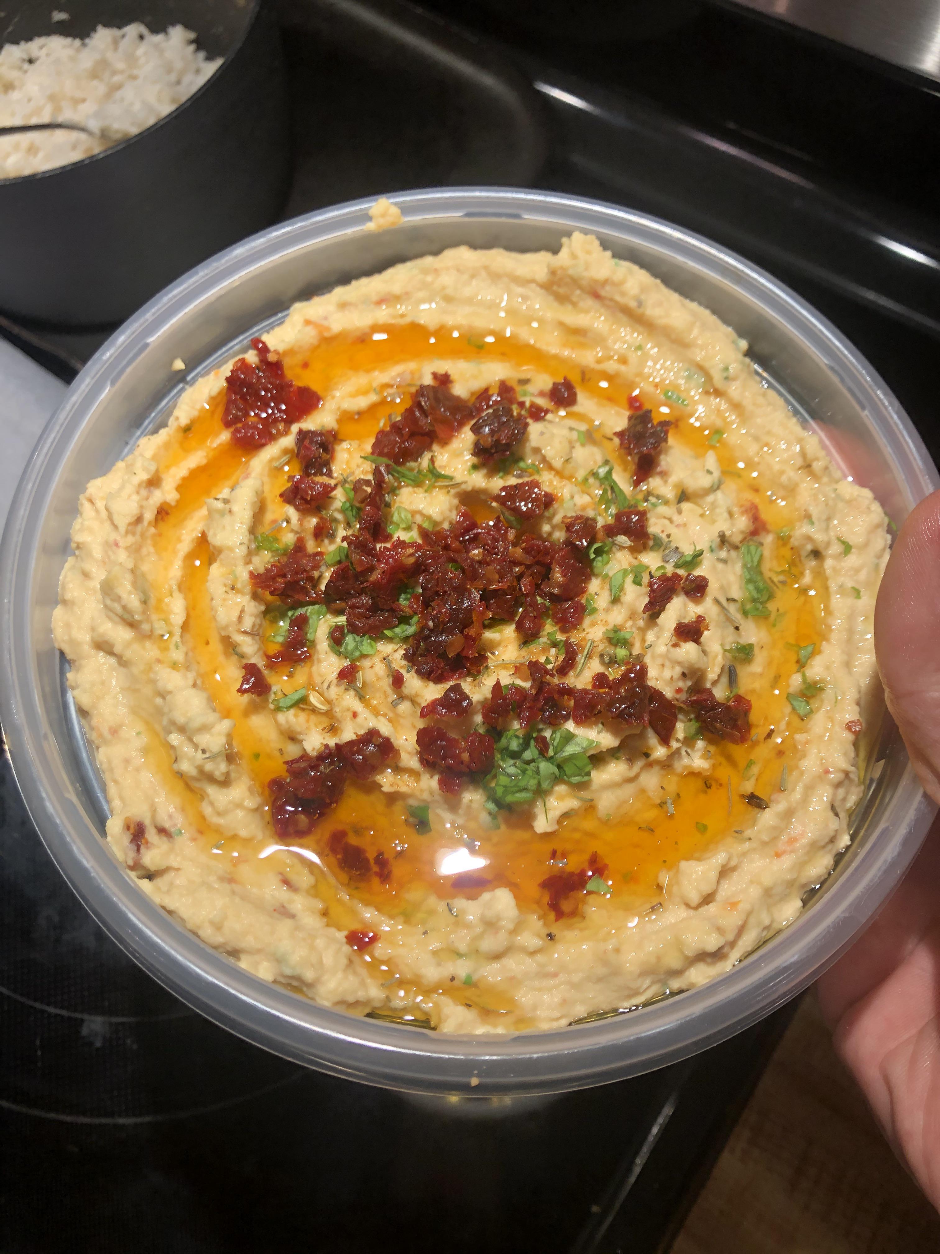 Homemade Sun-dried Tomato, Basil Hummus🤤 | Scrolller