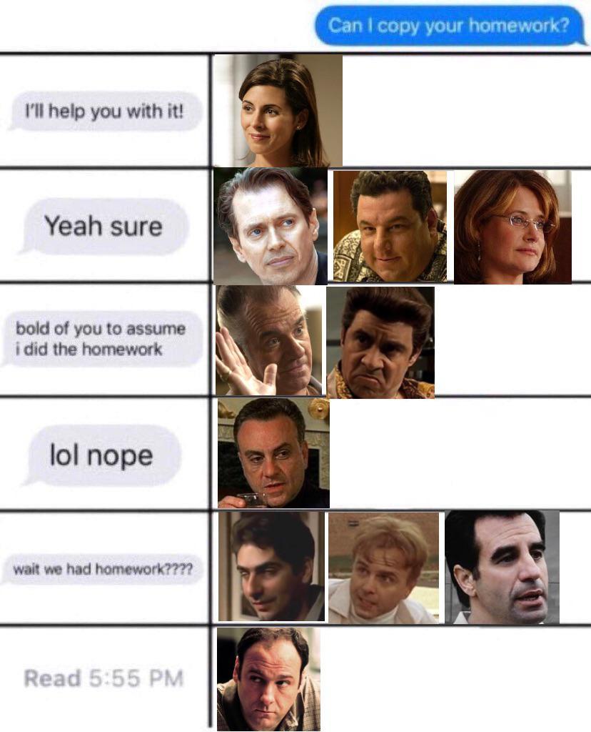 homework meme [gabagool edition] | Scrolller
