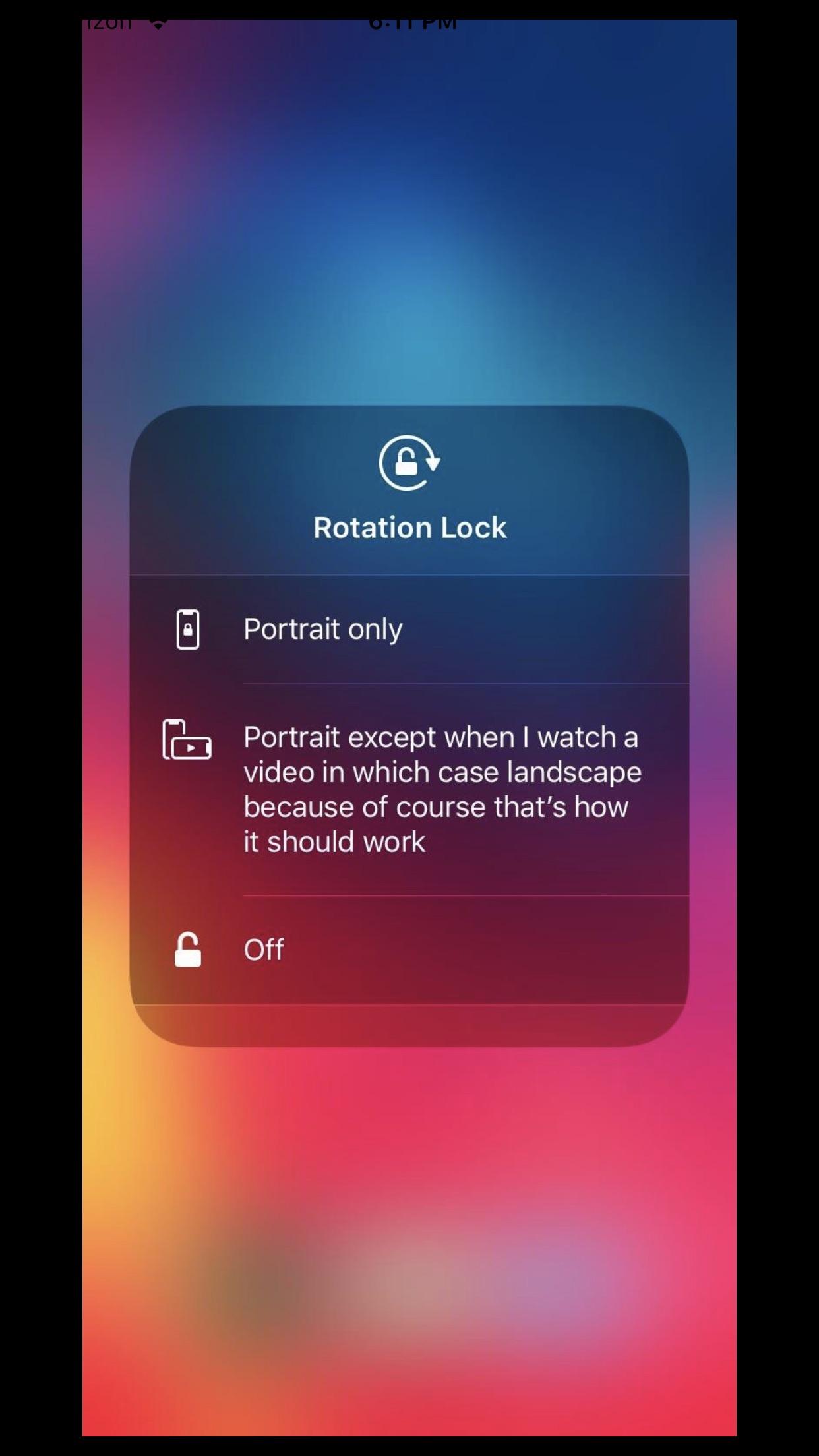 How rotation lock should be | Scrolller