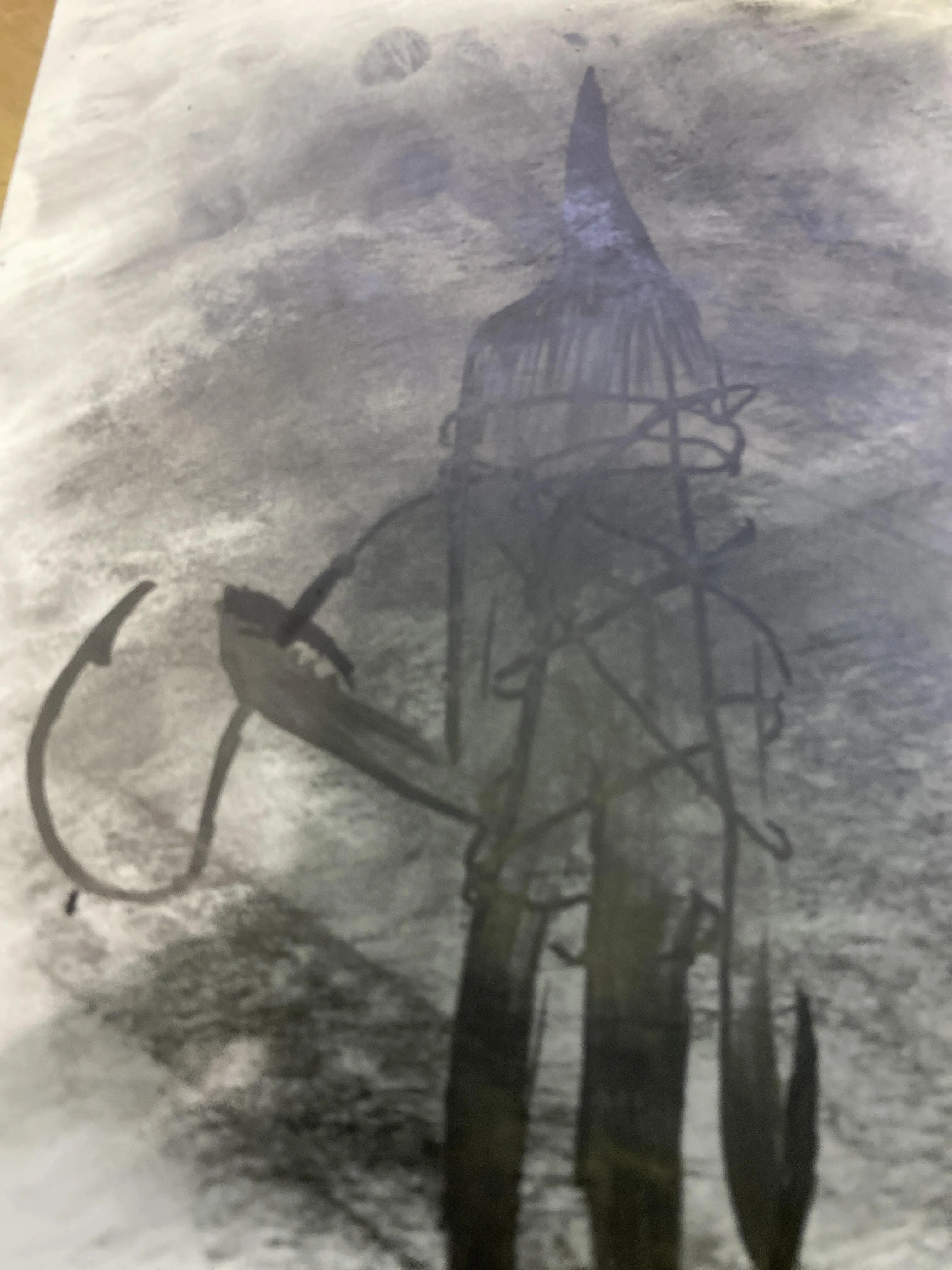 I drew a scp looking thing coming out from ocean fog | Scrolller