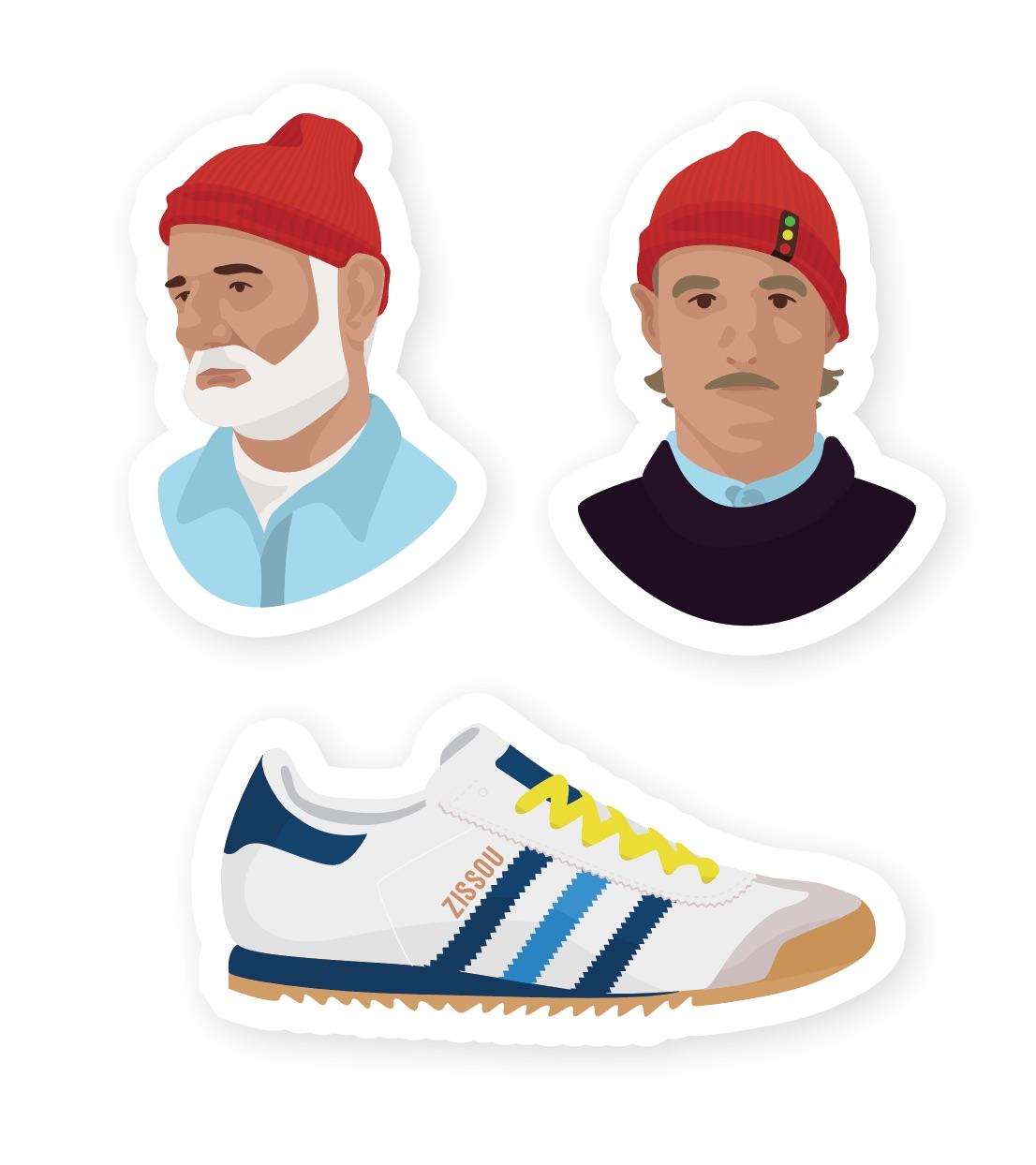 Stickers Course I had to design a set of stickers for a Vector Graphics course I’m ...