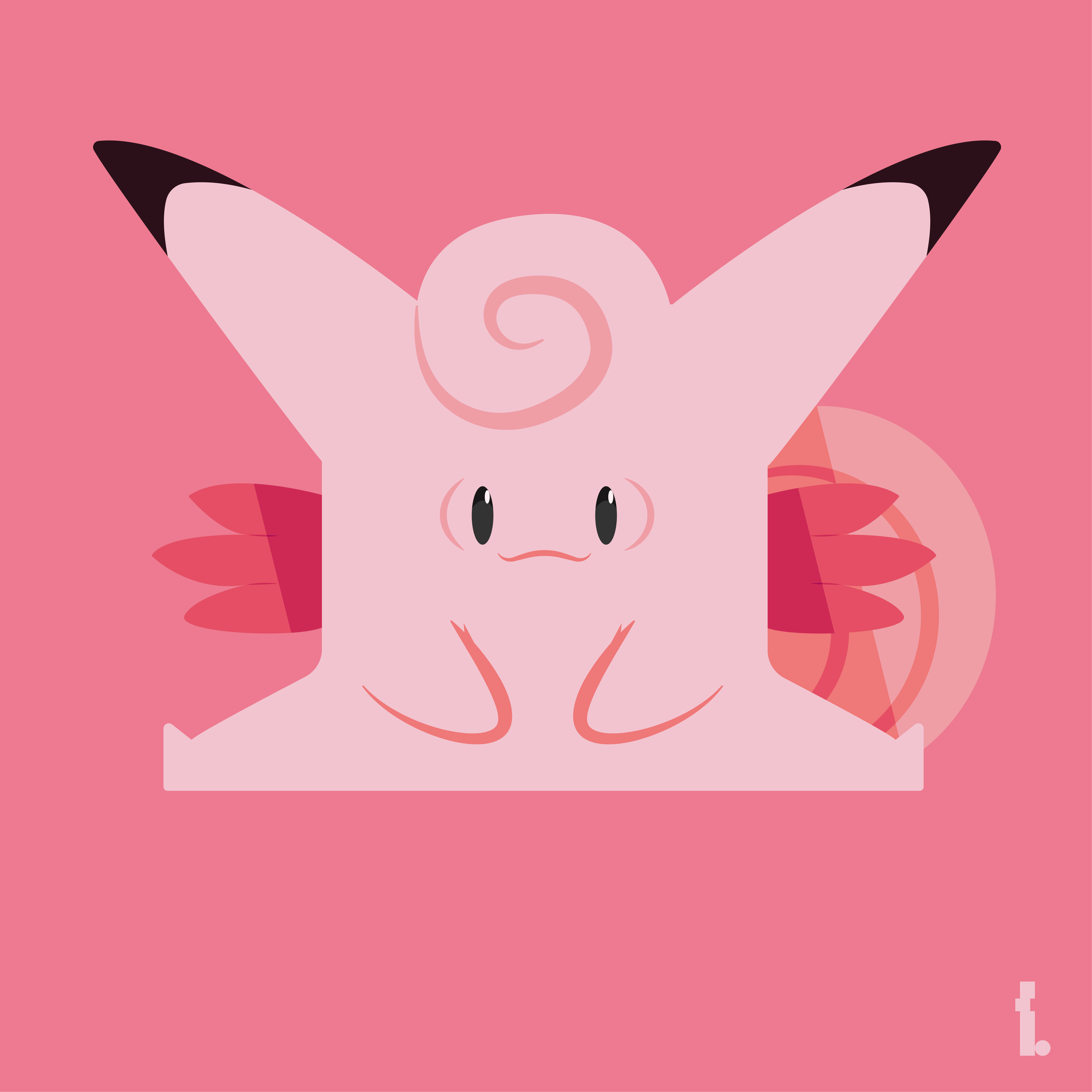 I made #036 Clefable as a vector Illustration | Scrolller