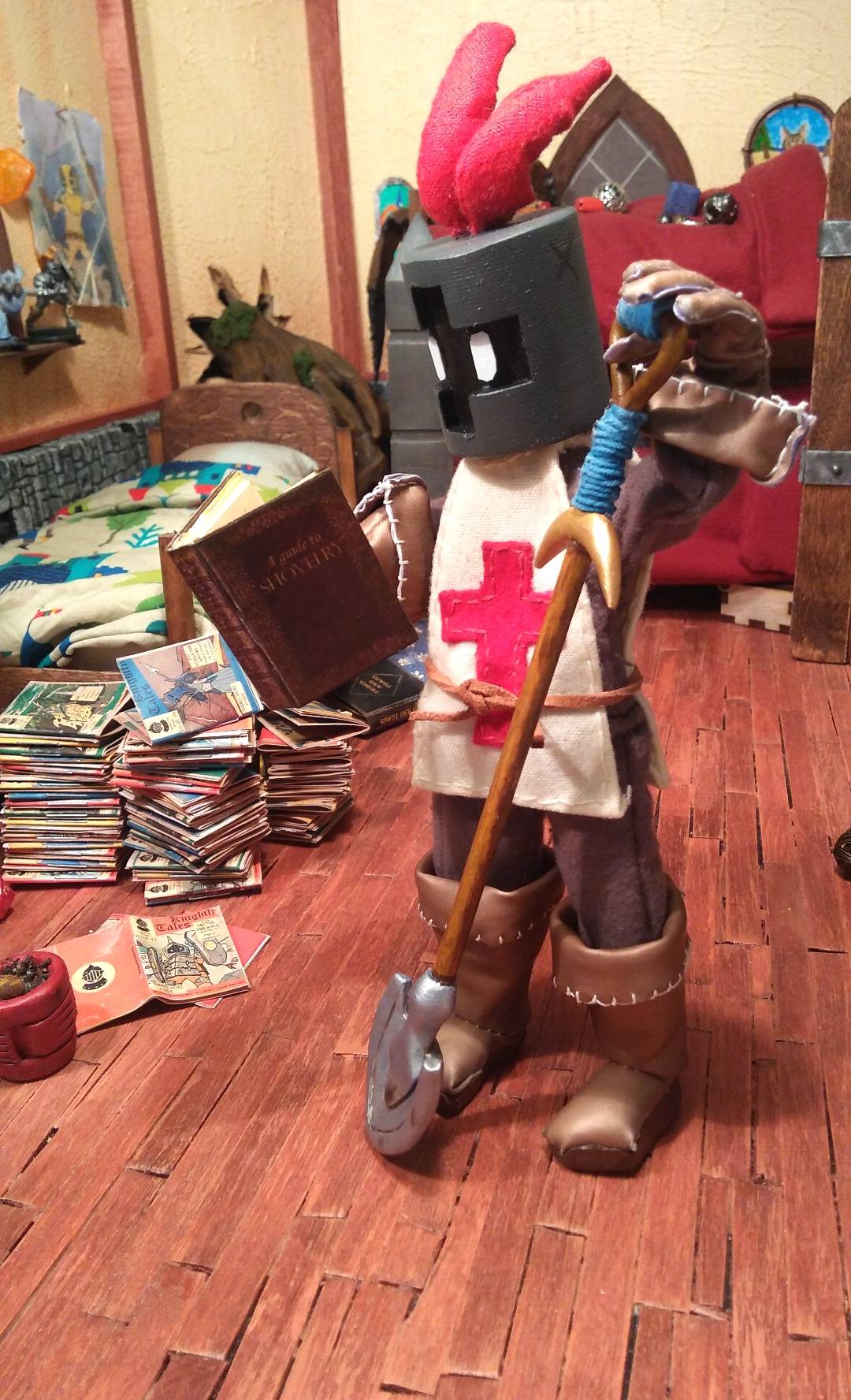 I made a miniature shovel blade and a guide to shovelry for my