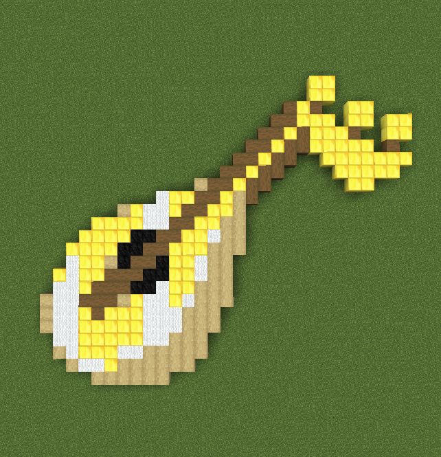 I made a quick pixel art of the golden lute in Minecraft | Scrolller