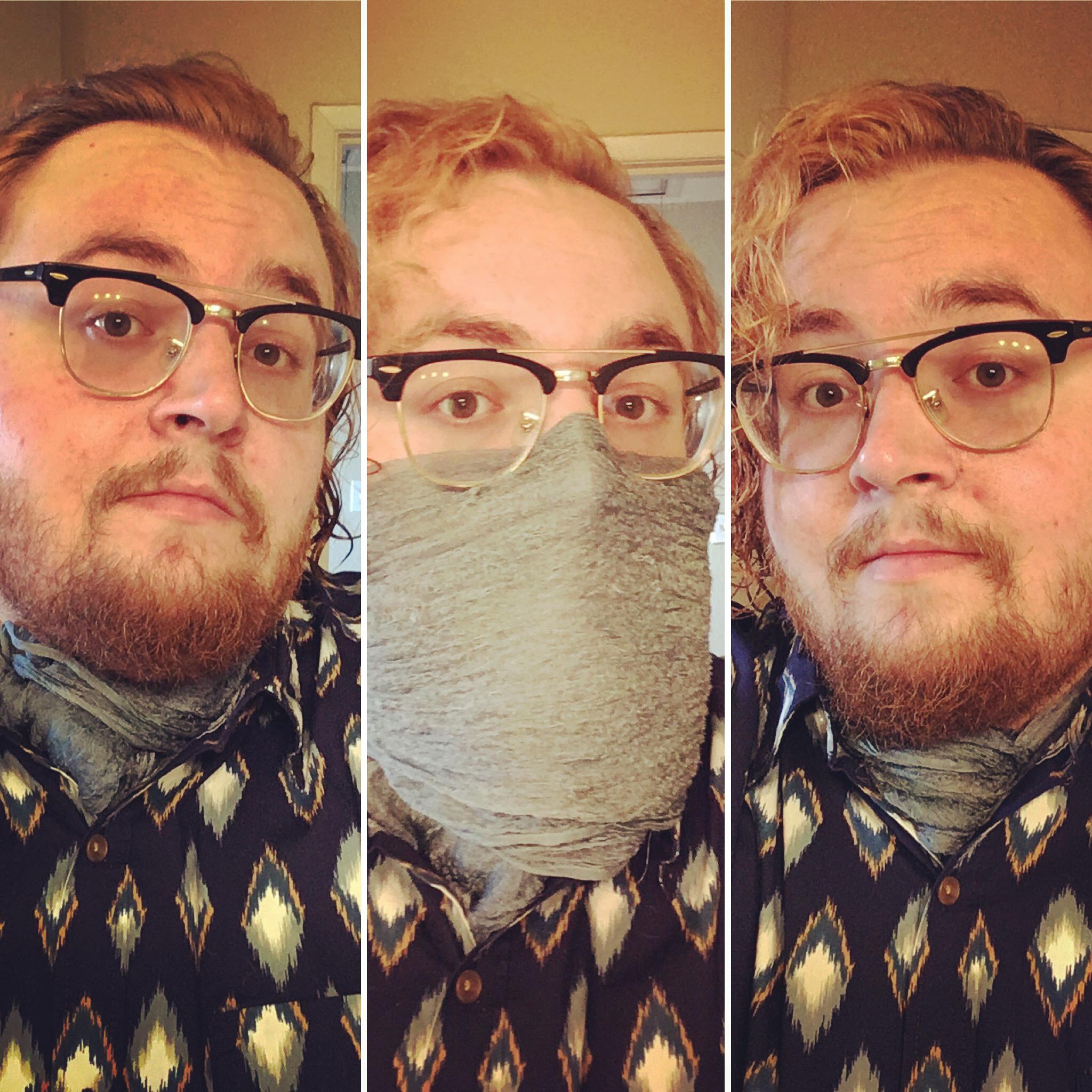 I present to you the Mask-cot. Part mask, part ascot, all fashion ...