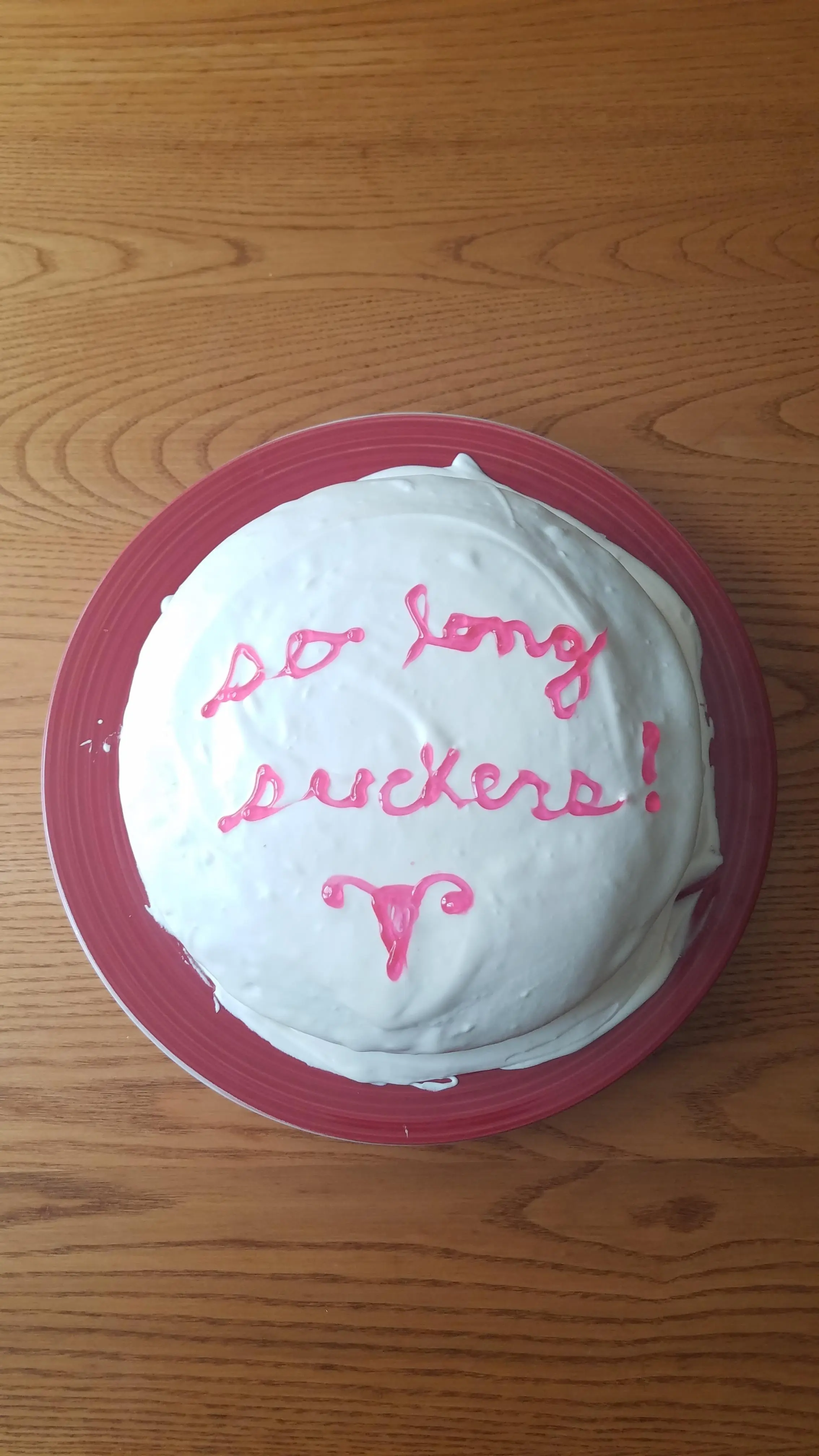 I threw a farewell party for my fallopian tubes & this was the cake I ...